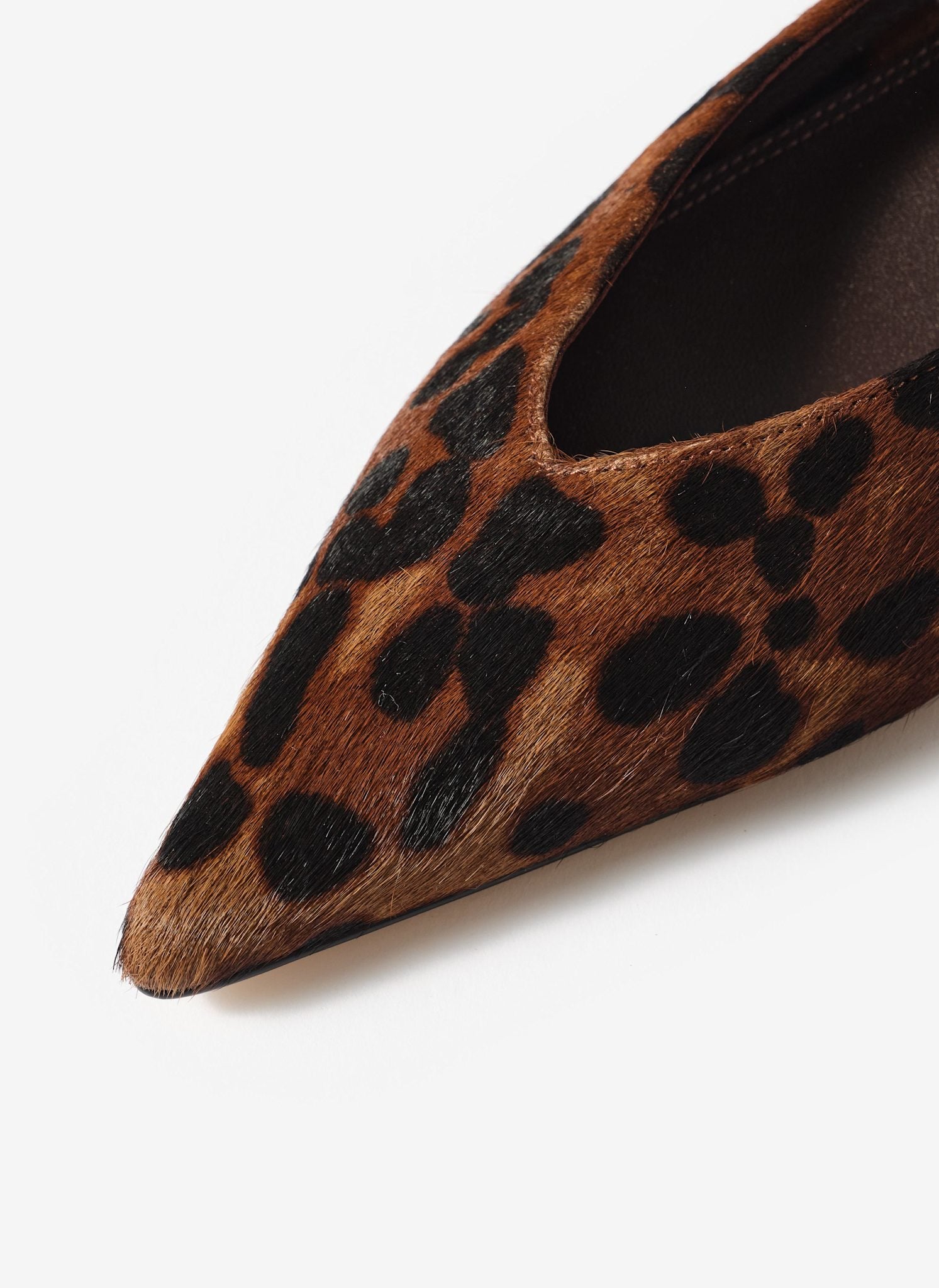 Skye Leopard Print Textured Leather Slingback Court Heels