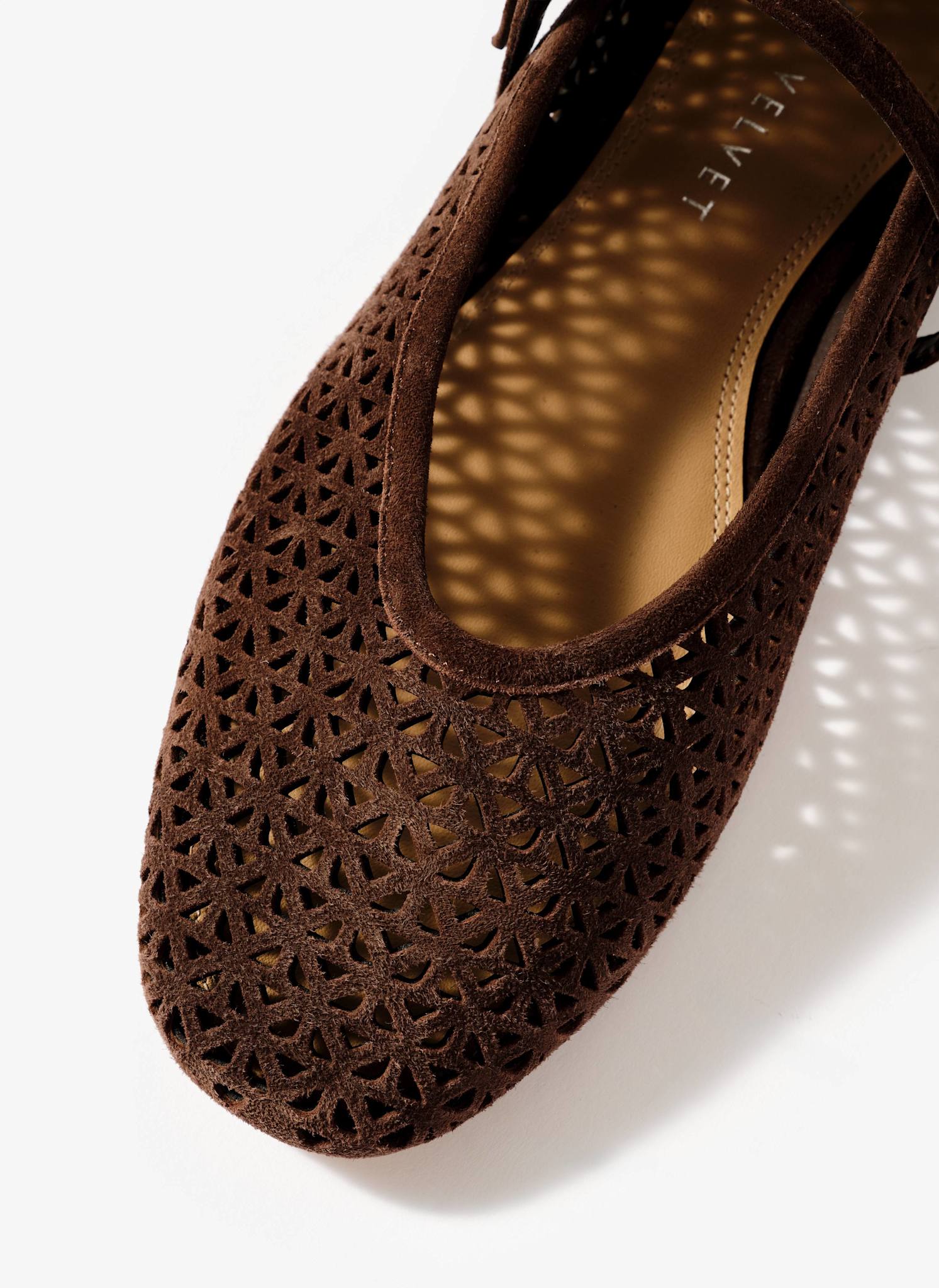 Tabi Brown Suede Ballet Flats