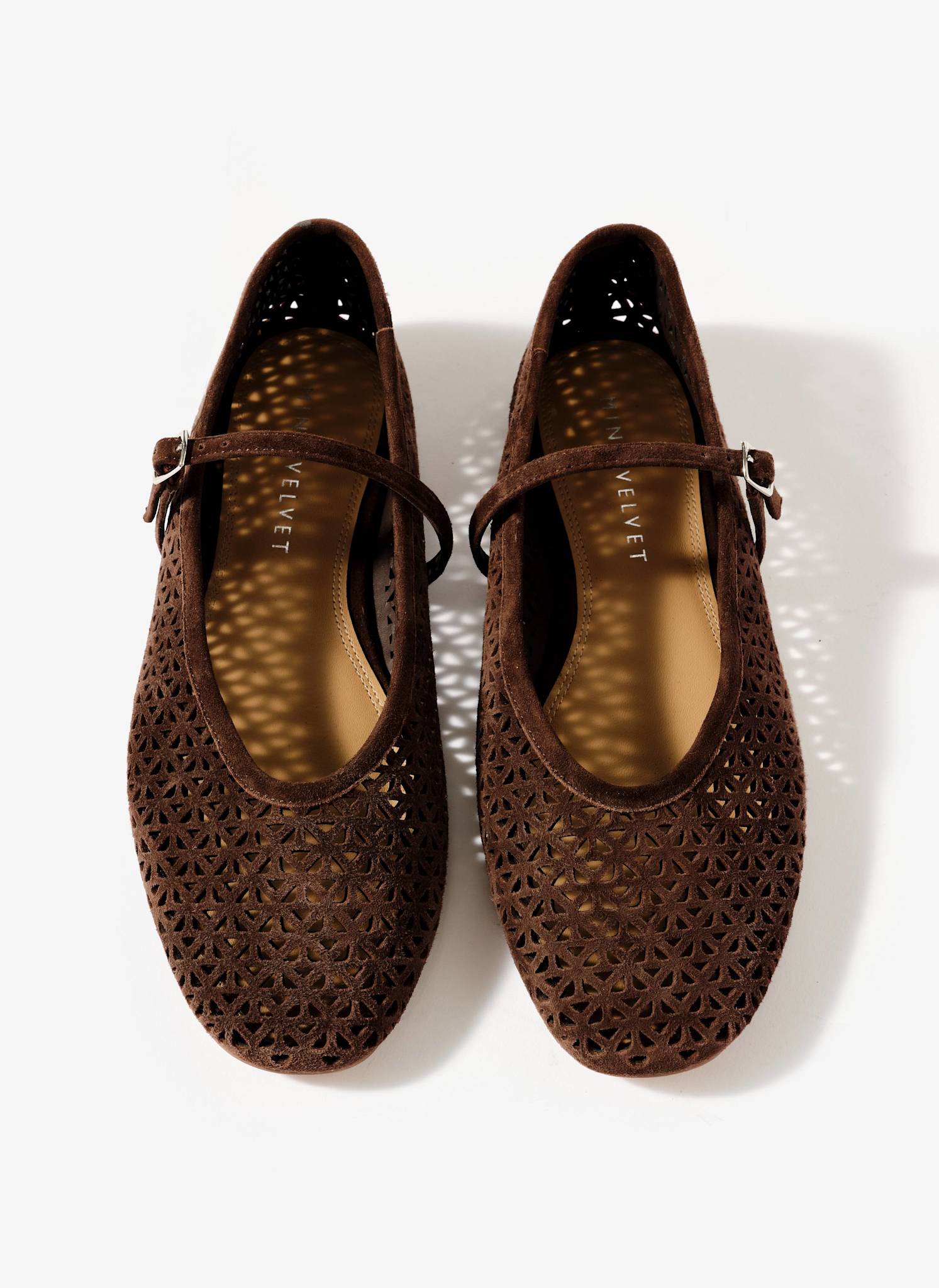 Tabi Brown Suede Ballet Flats