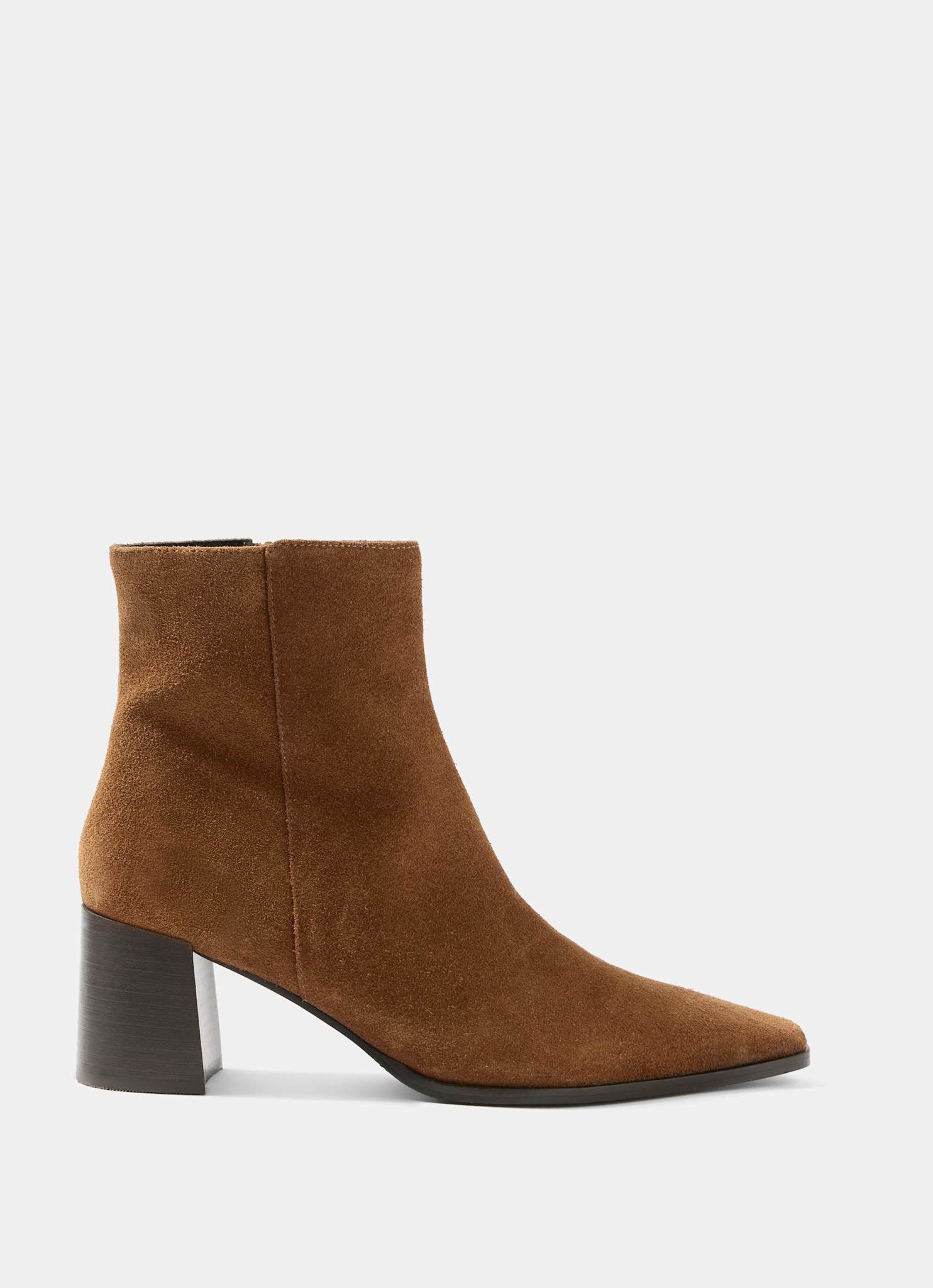 Tilda Tan Suede Block Heel Boots