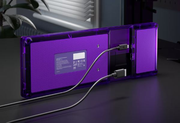 Back of the display showing USB-C and HDMI ports and magnetic backplate