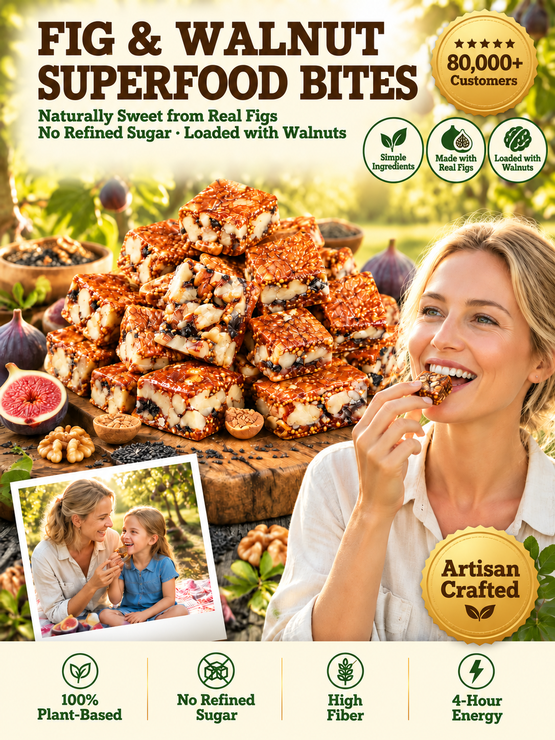 【✨<Available Only 15 Days/Year>✨ Premium Fig, Walnut & Sesame Bites – Naturally Sweet, Deliciously Nutty & Perfect for Everyday Snacking! 🌿】