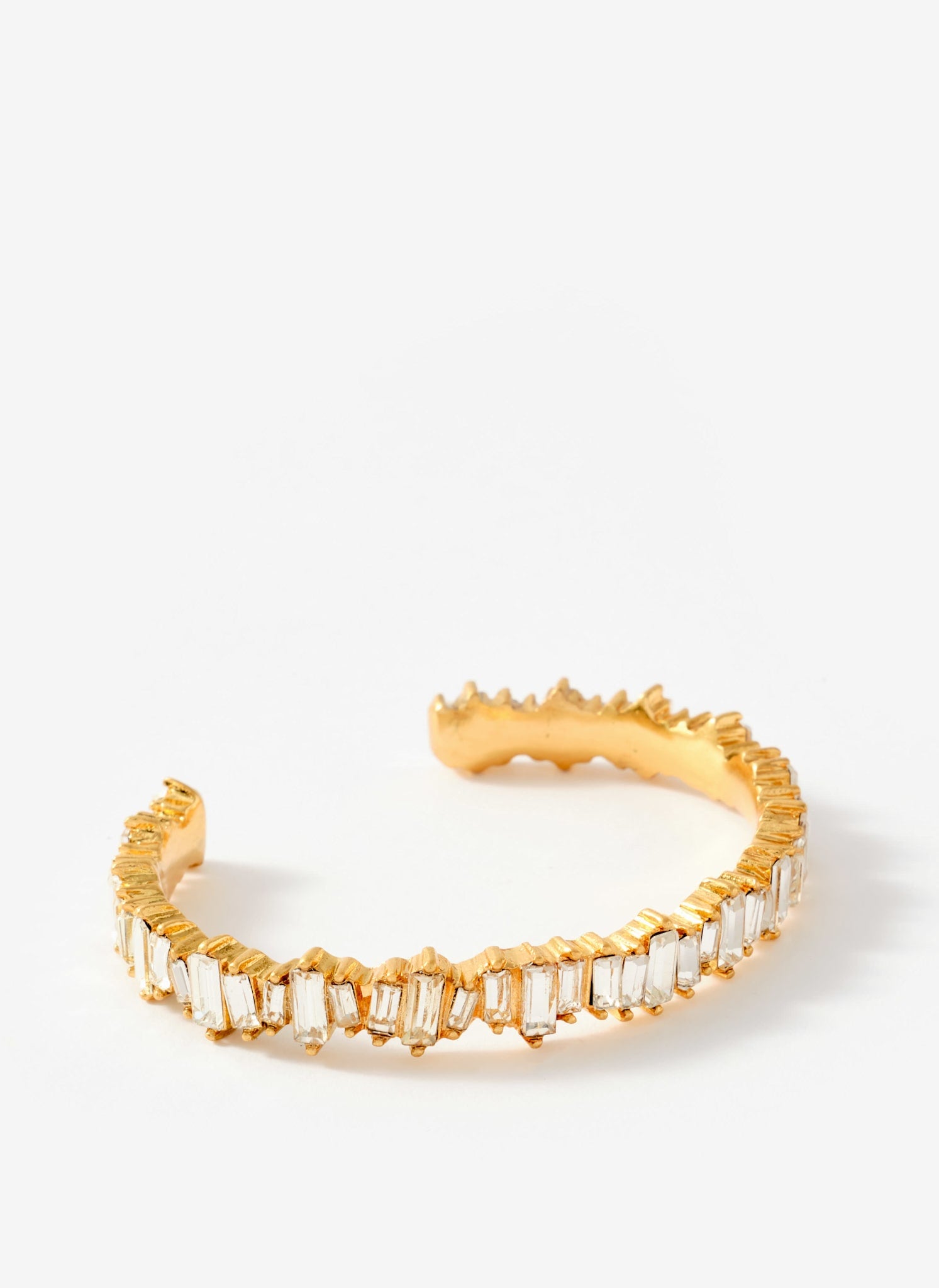 Gold Tone Crystal Statement Cuff Bracelet