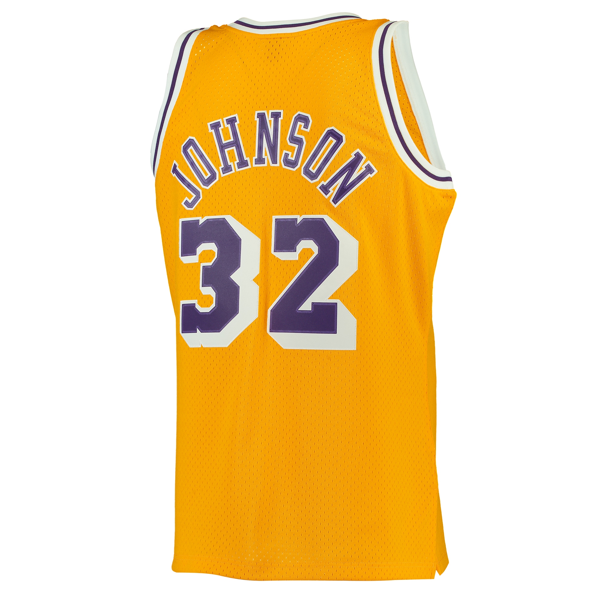 Magic Johnson Los Angeles Lakers Hardwood Classics Jersey Gold NBA Women Fan Wear