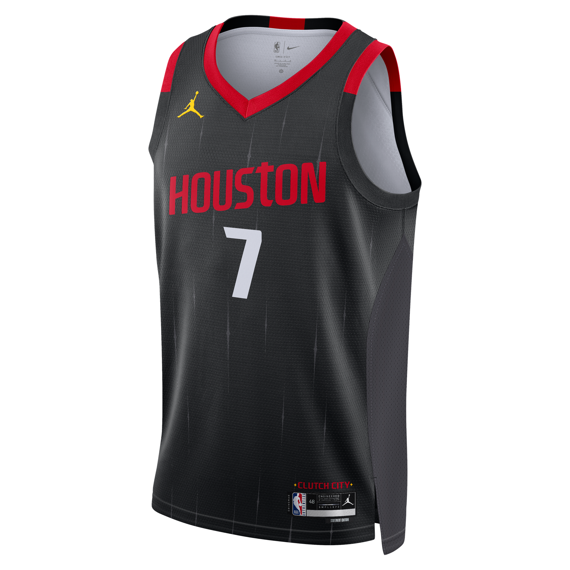 Kevin Durant Houston Rockets Swingman Jersey Black NBA Women Fan Wear Kevin Durant