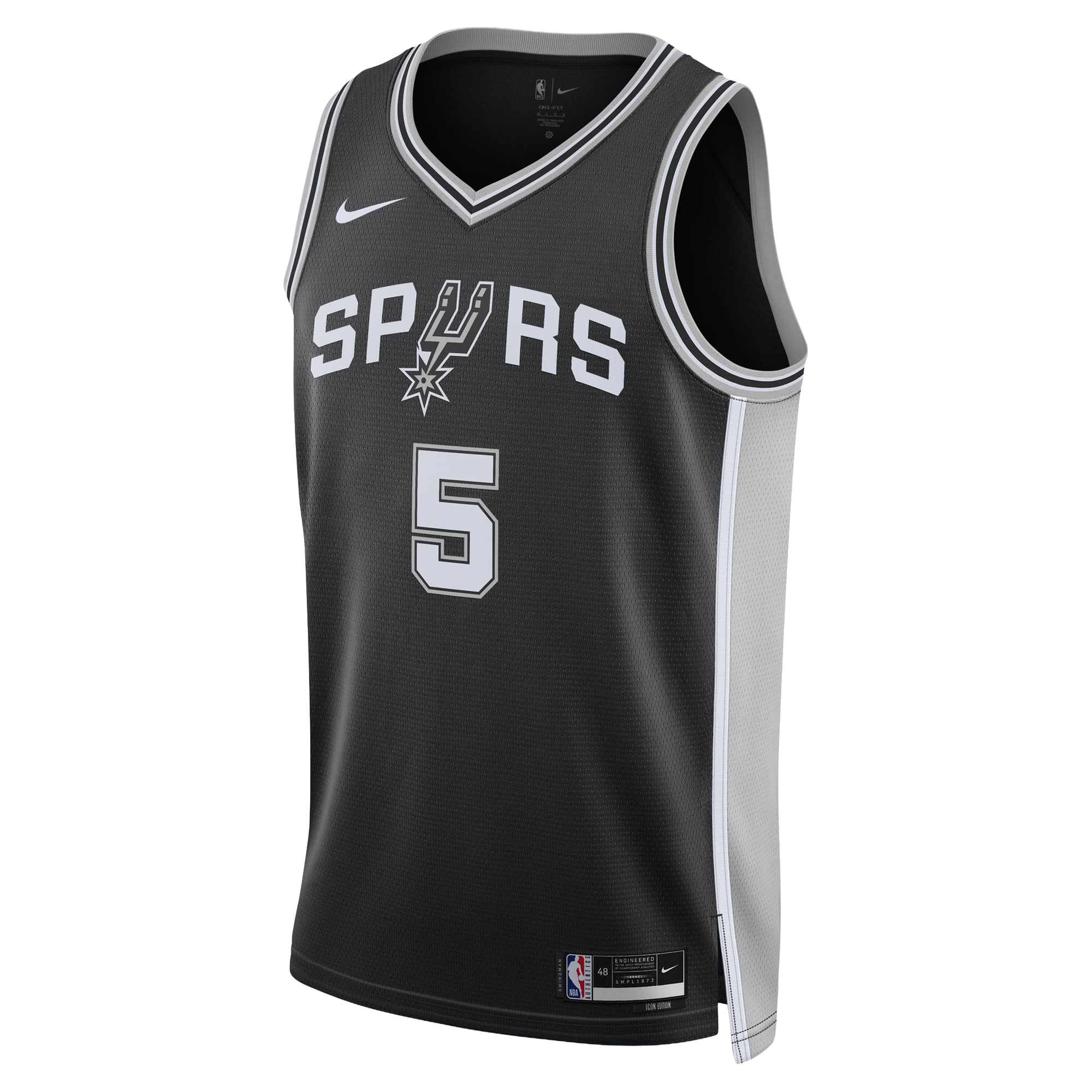 Stephon Castle San Antonio Spurs Jersey Black NBA Women Fan Wear