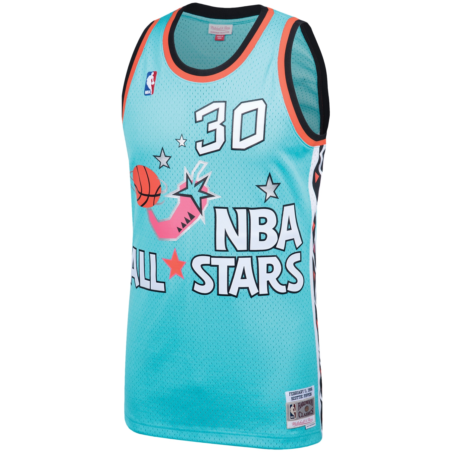 Scottie Pippen Eastern Conference Hardwood Classics Jersey Teal NBA Women Fan Wear