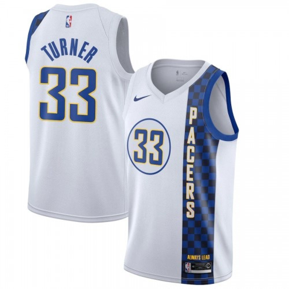 Myles Turner Finished Indiana Pacers Swingman Jersey White NBA Men Fan Wear