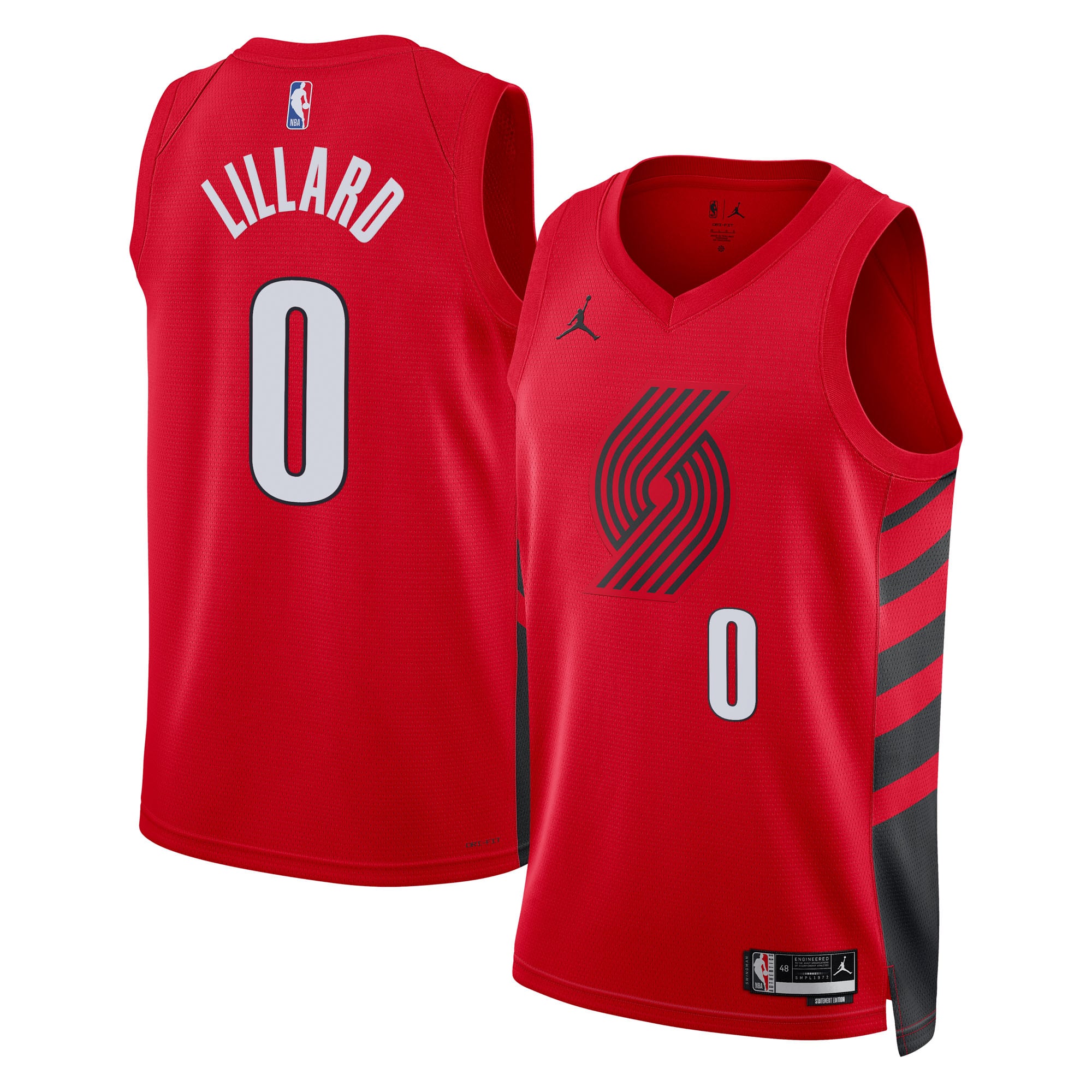 Damian Lillard Portland Trail Blazers Jersey Red NBA Women Fan Wear