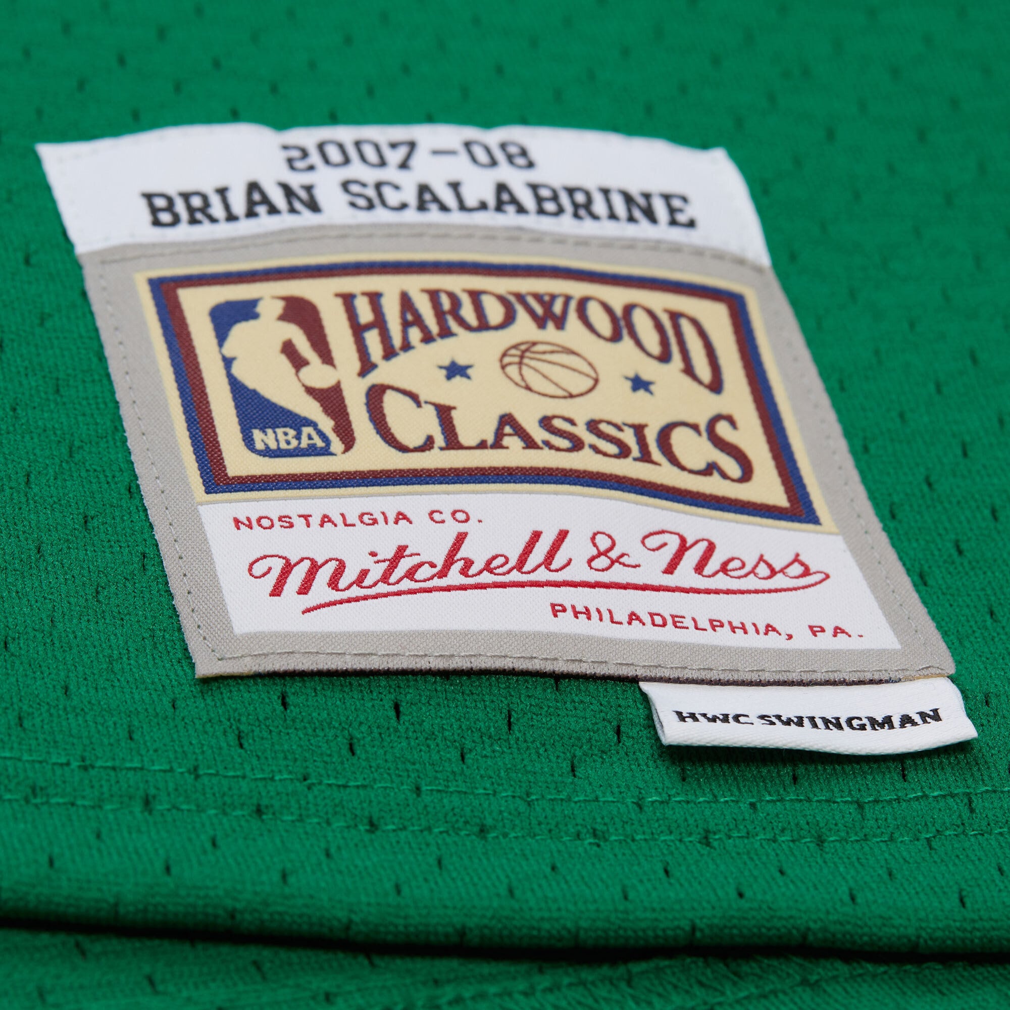 Brian Scalabrine Boston Celtics Hardwood Classics Jersey NBA Men Fan Wear