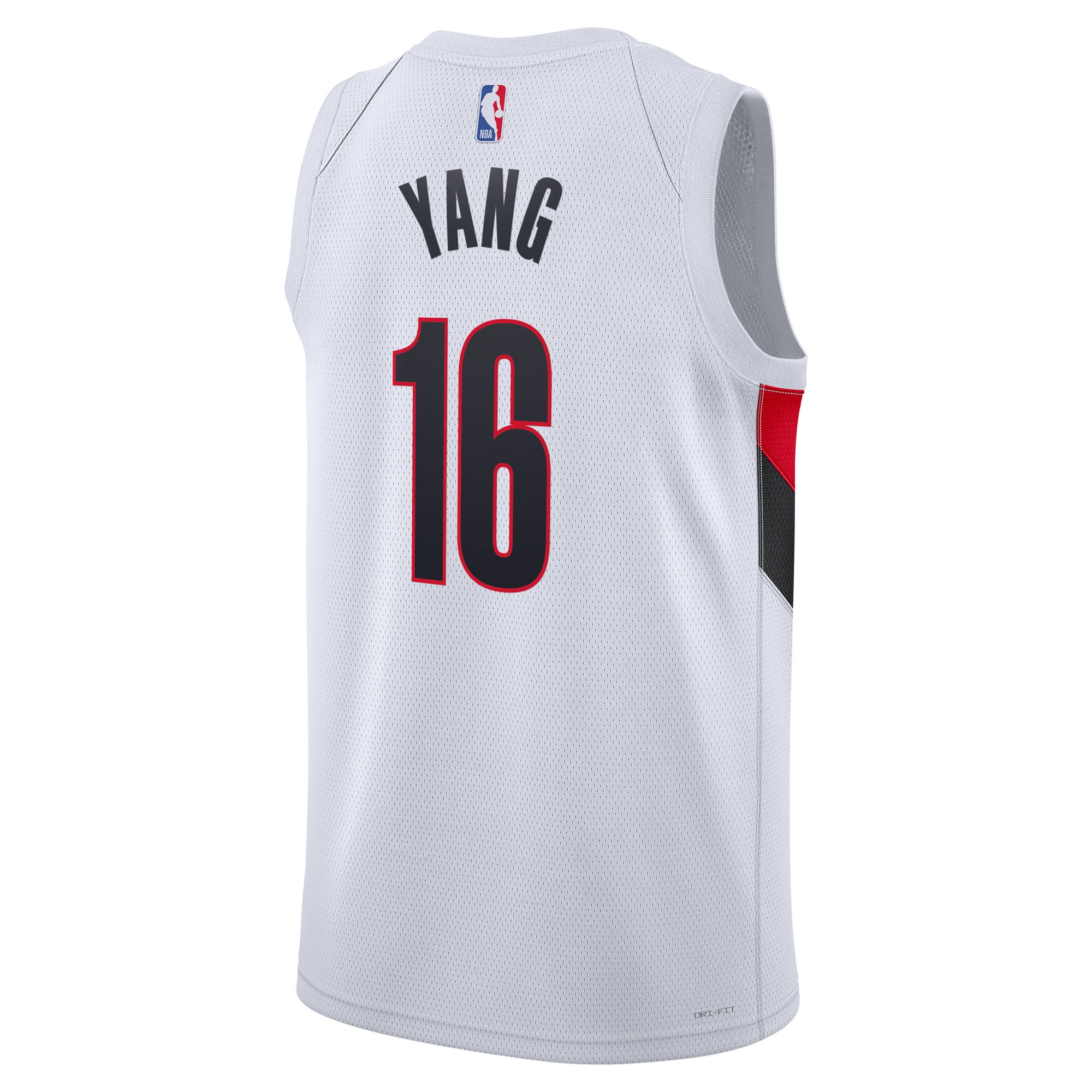 Yang Hansen Portland Trail Blazers Jersey White NBA Men Fan Wear Yang Hansen