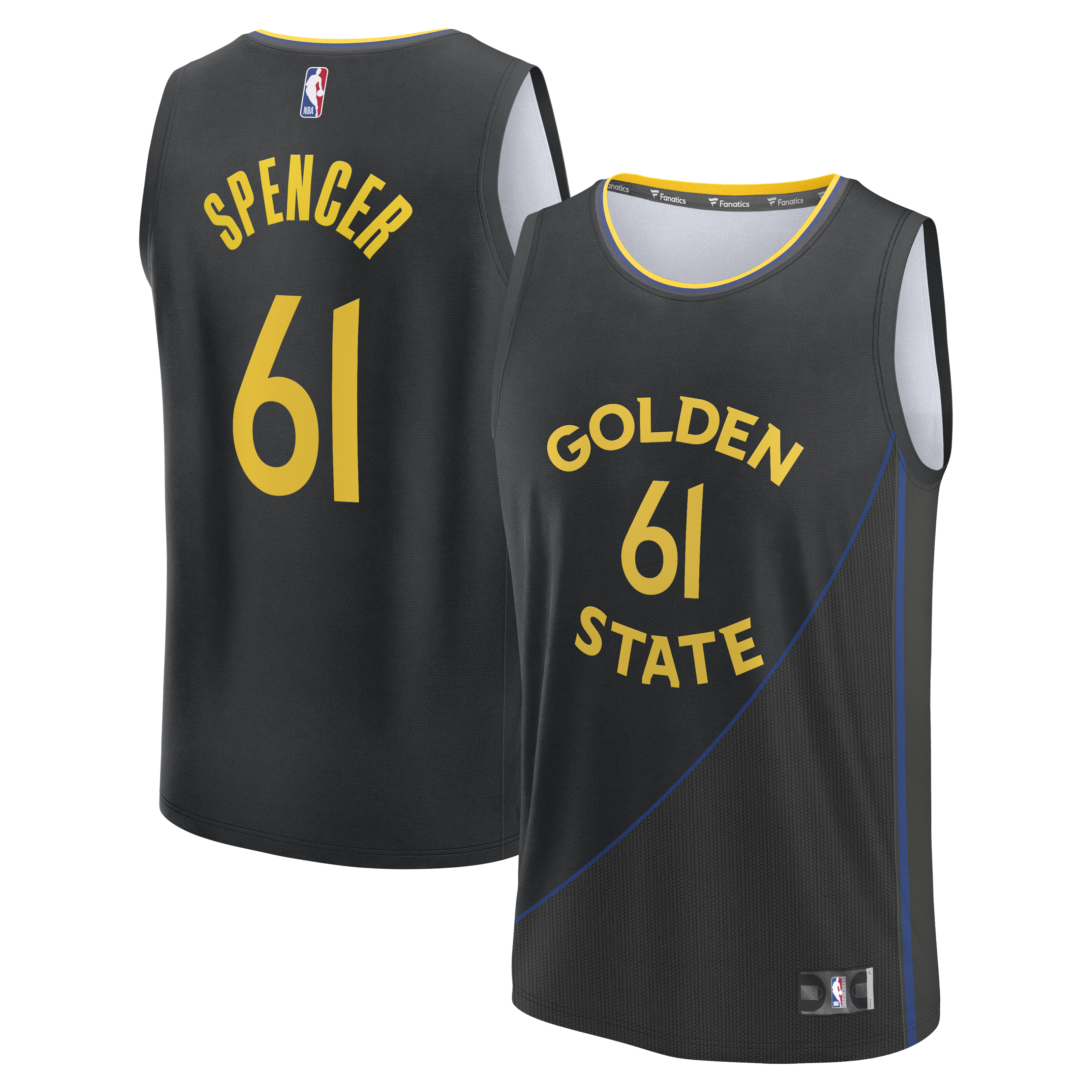 Pat Spencer Golden State Warriors Statement Edition Jersey Black NBA Women Fan Wear
