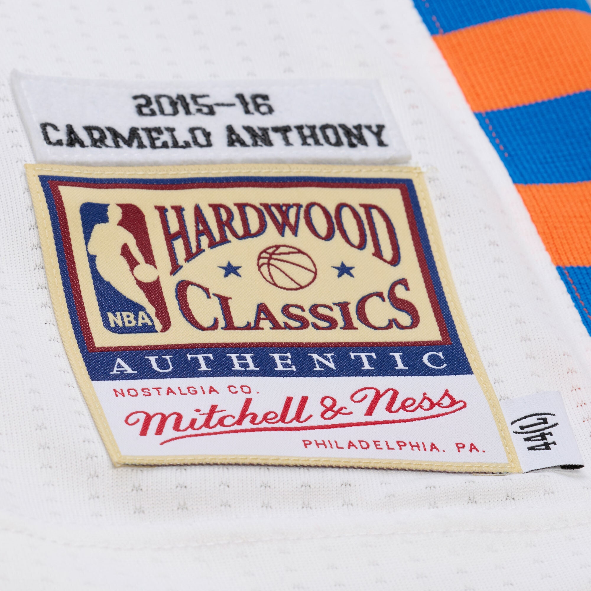 Carmelo Anthony New York Knicks Hardwood Classics Jersey White NBA Youth Fan Wear