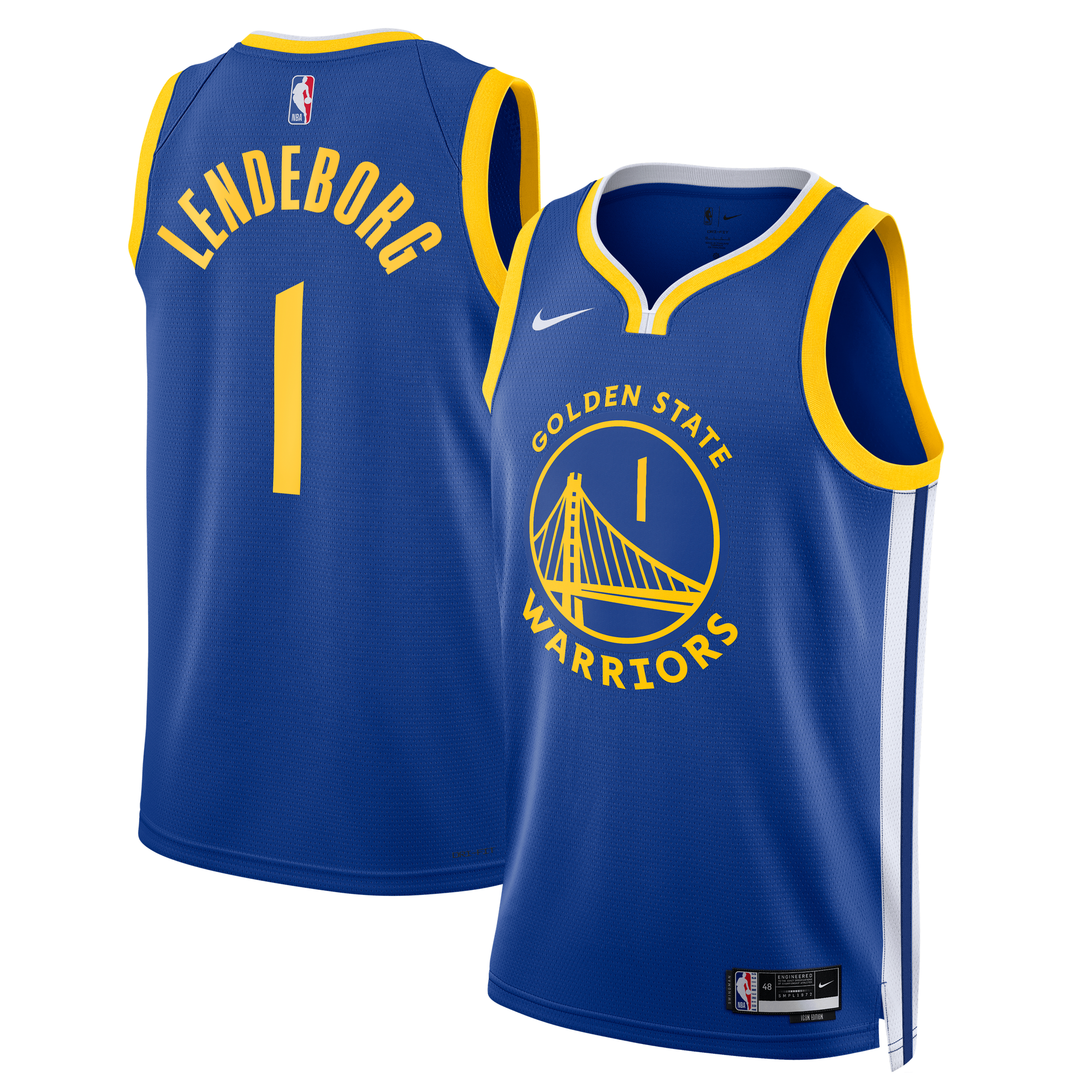 Yaxel Lendeborg Golden State Warriors Icon Edition Jersey Royal NBA Youth Fan Wear Yaxel Lendeborg