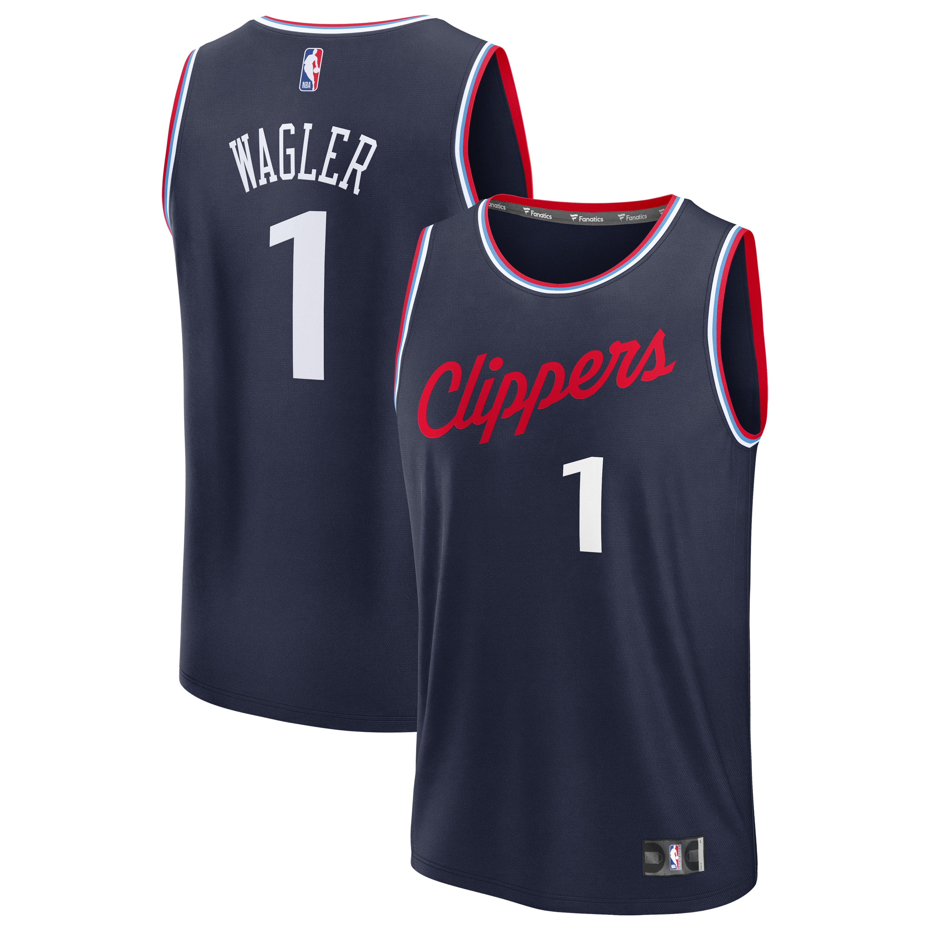 Keaton Wagler Los Angeles Clippers Draft Jersey Navy NBA Men Fan Wear Keaton Wagler