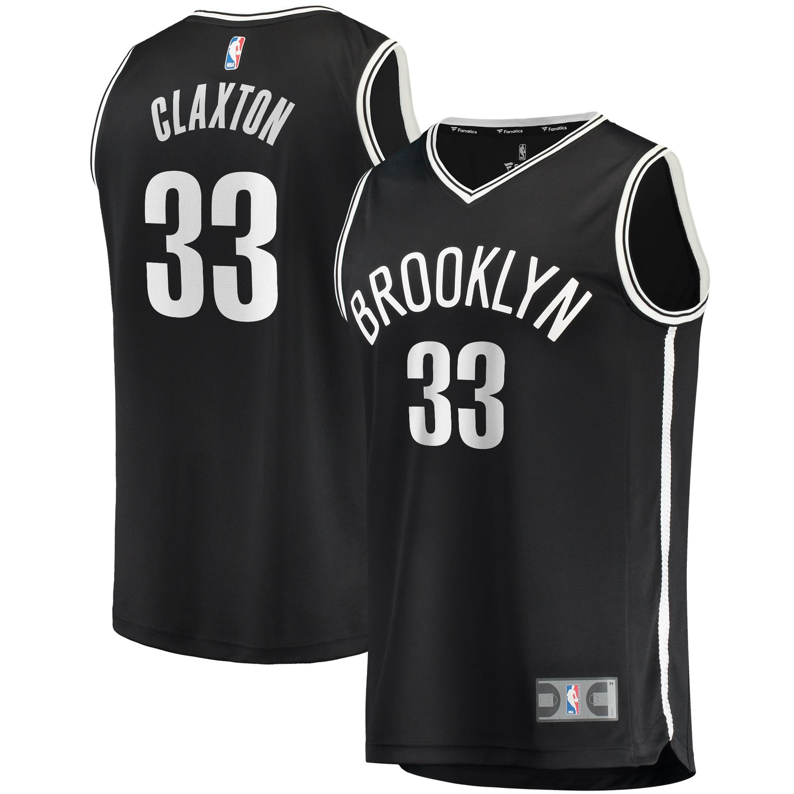 Nicolas Claxton Brooklyn Nets Fast Break Jersey Black NBA Youth Fan Wear