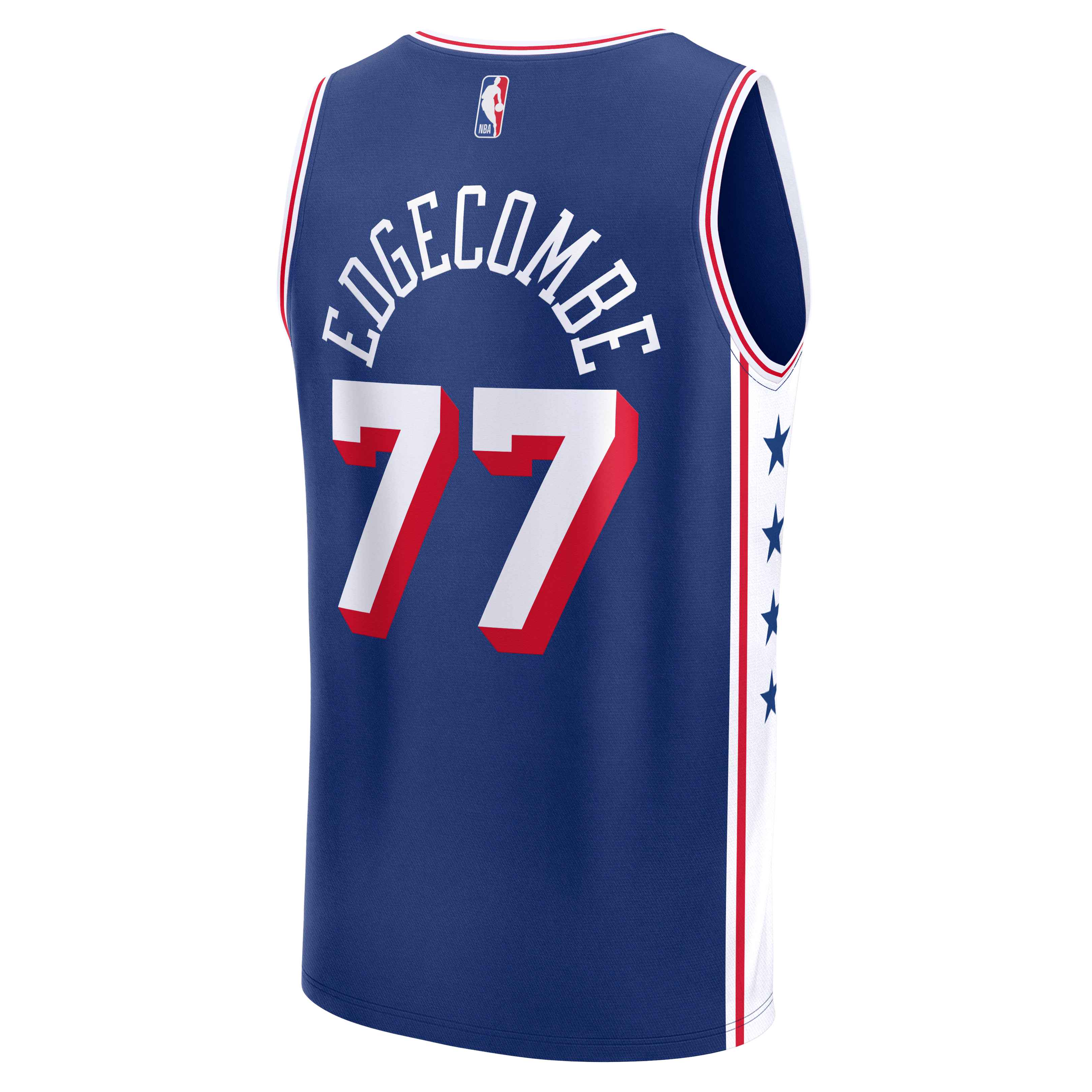 VJ Edgecombe Philadelphia 76ers Jersey Royal NBA Men Fan Wear VJ Edgecombe