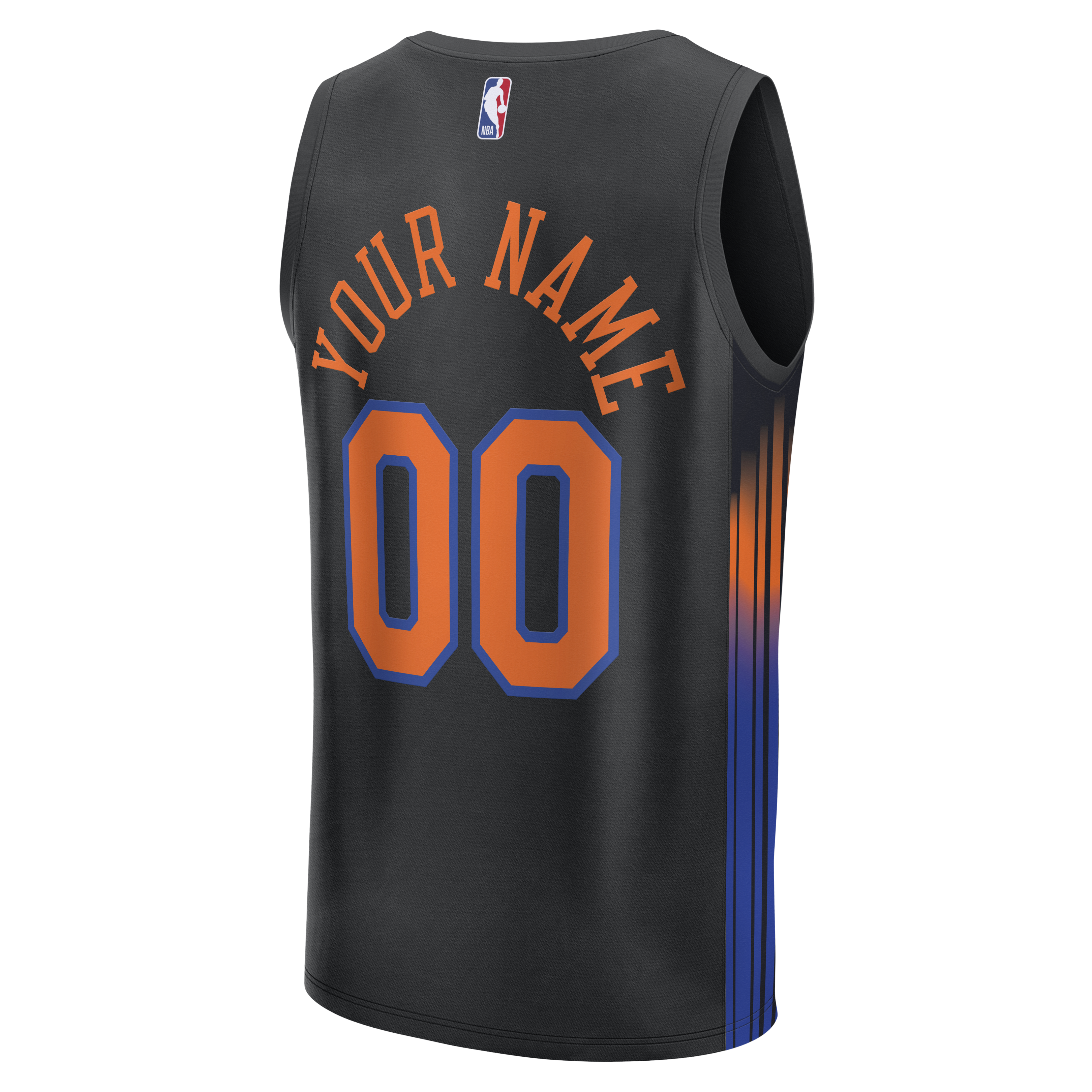 New York Knicks Statement Edition Jersey Black NBA Youth Fan Wear Custom Number