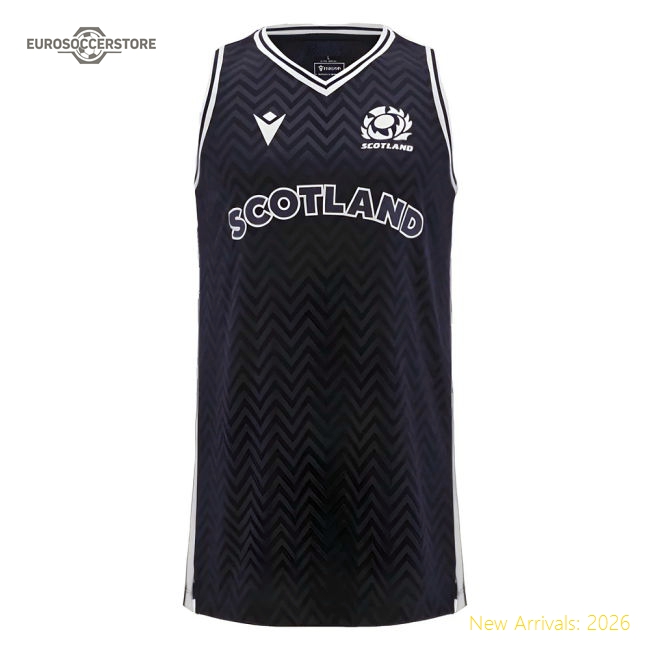 Scotland Rugby Singlet NBA Jersey Navy NBA Women Fan Wear