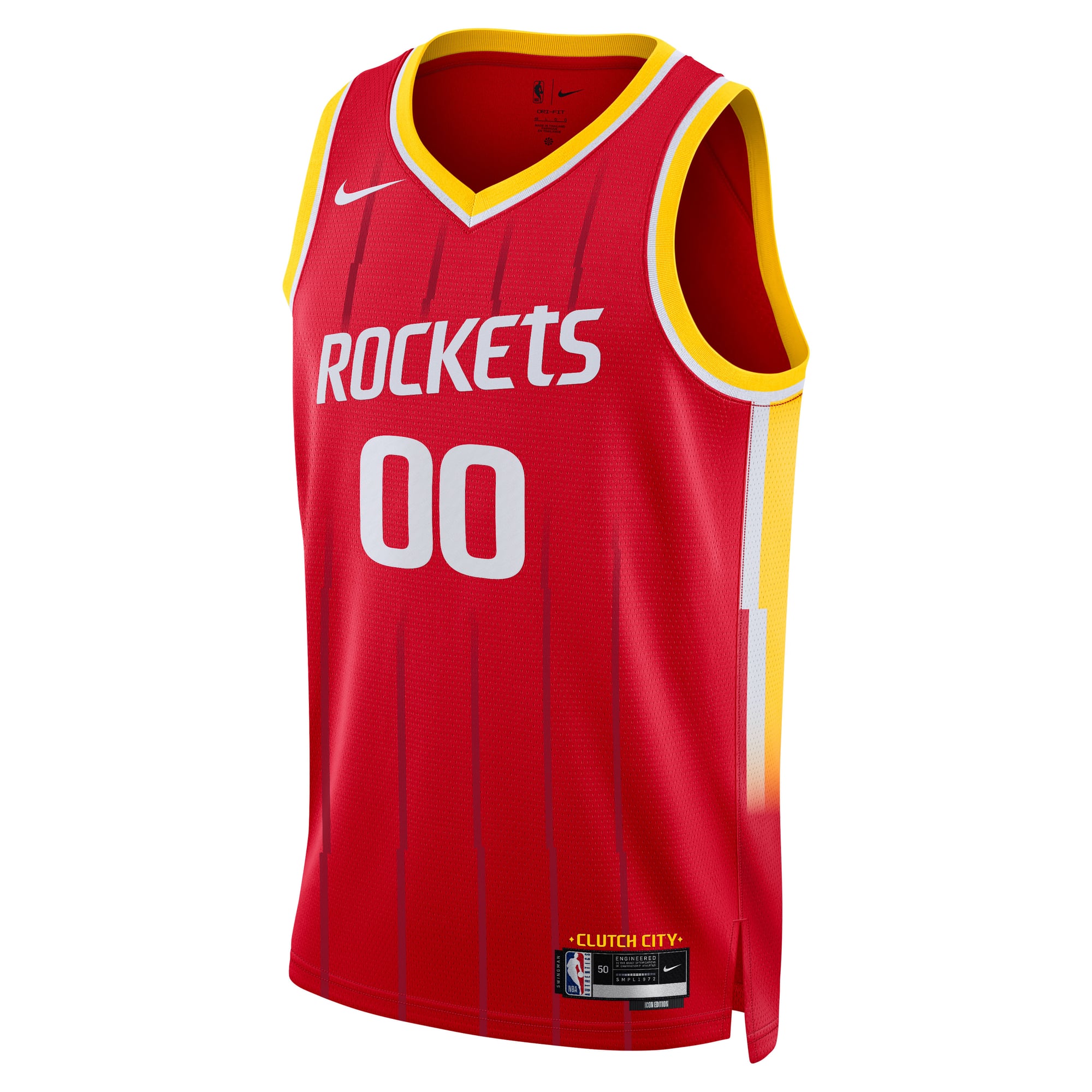 Houston Rockets Swingman Jersey Red NBA Women Fan Wear Custom Number