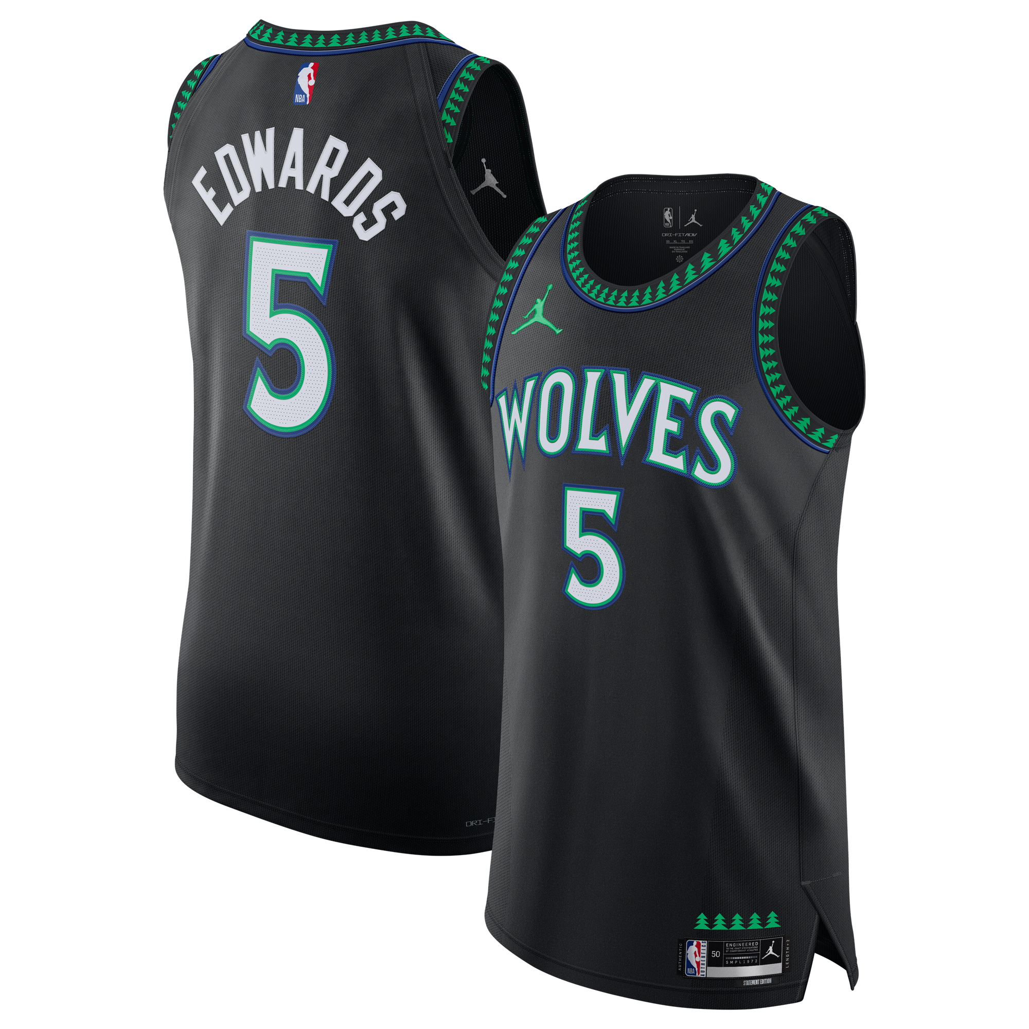 Anthony Edwards Minnesota Timberwolves Statement Edition Jersey Black NBA Women Fan Wear