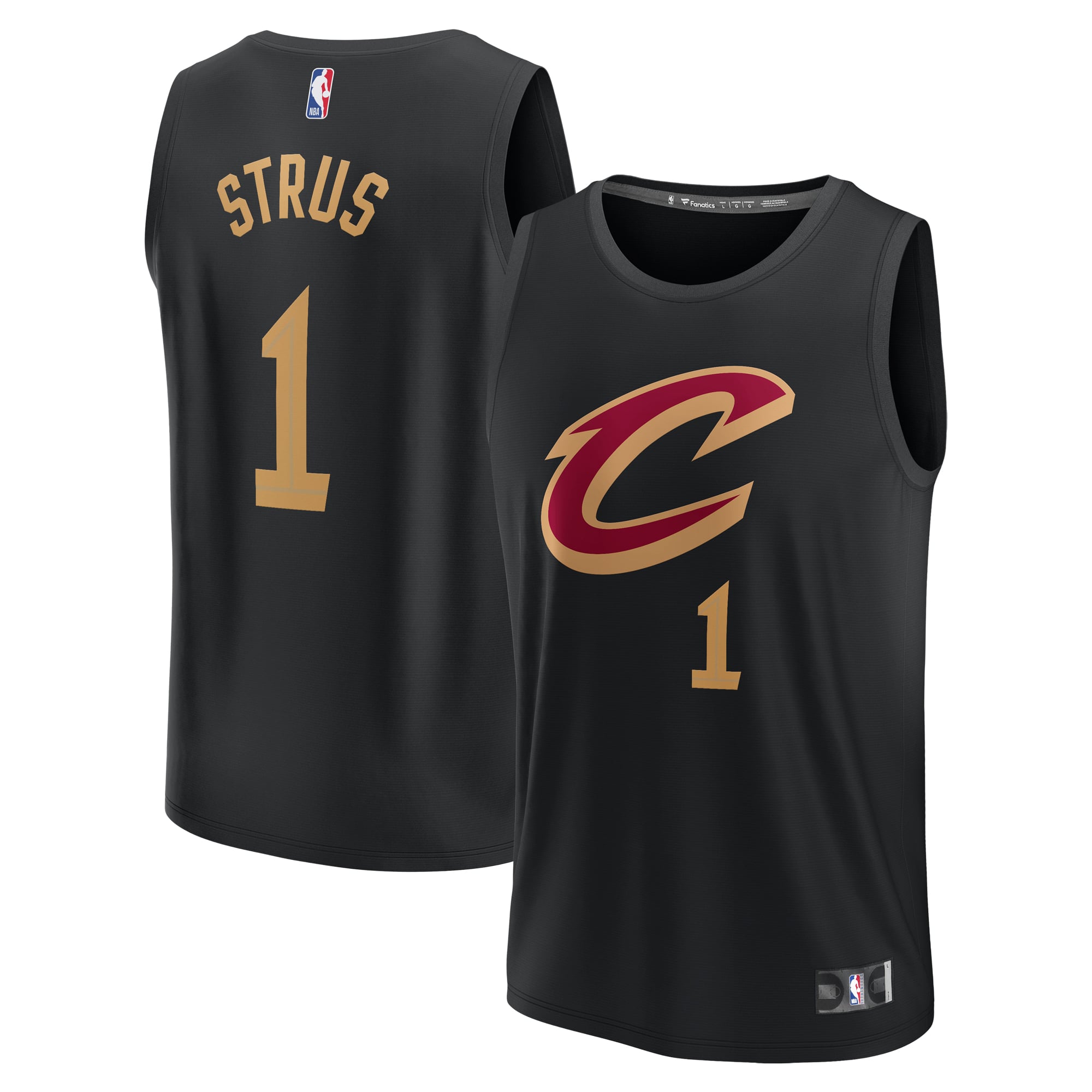 Max Strus Cleveland Cavaliers Statement Edition Jersey Black NBA Men Fan Wear