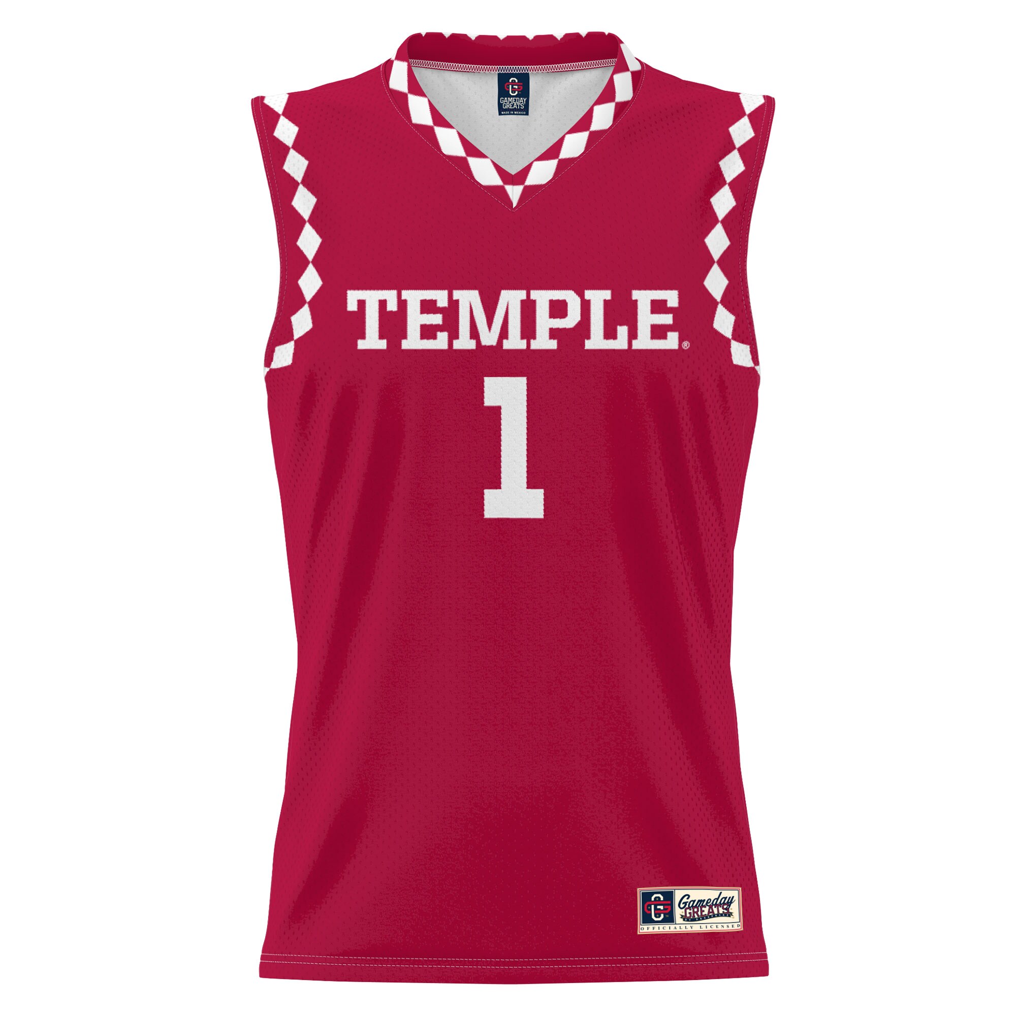 Temple Owls UnisexLightweight NBA Jersey Red NBA Women Fan Wear