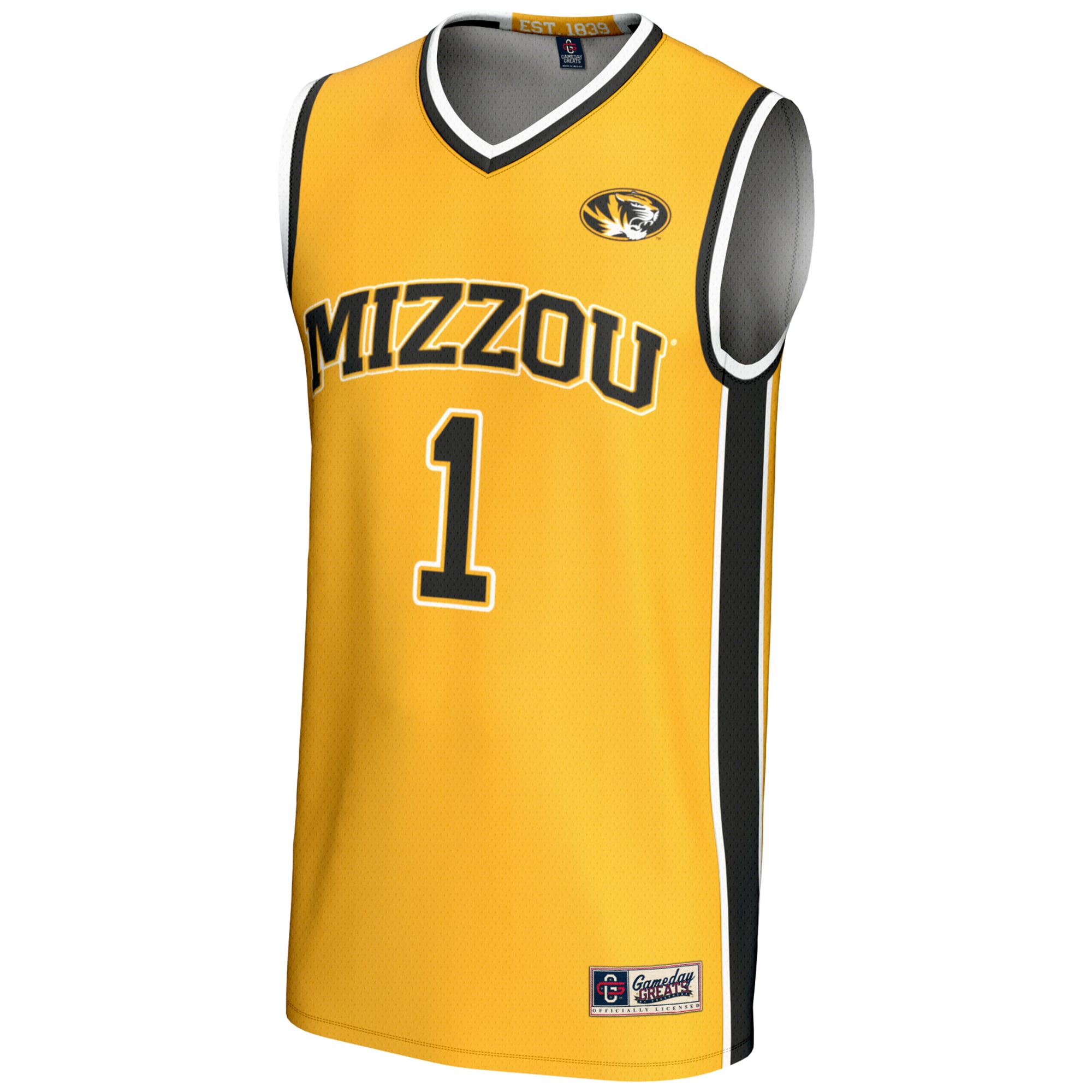 Missouri Tigers NBA Jersey Gold NBA Women Fan Wear Missouri Tigers