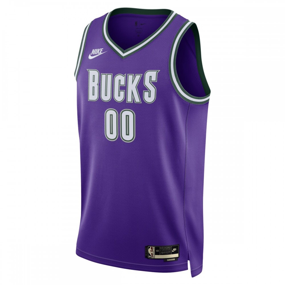 Milwaukee Bucks Swingman Jersey Purple NBA Men Fan Wear Custom Number