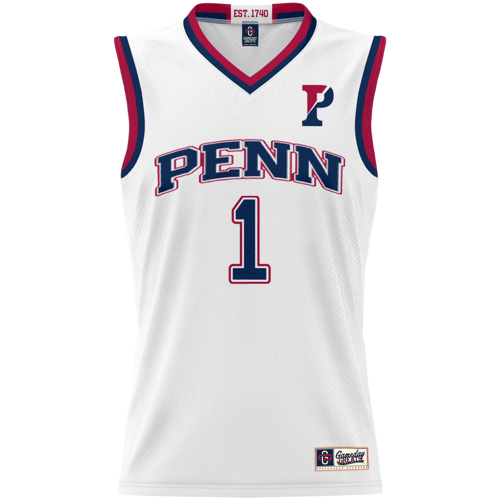 Pennsylvania Quakers NBA Jersey White NBA Women Fan Wear Pennsylvania Quakers