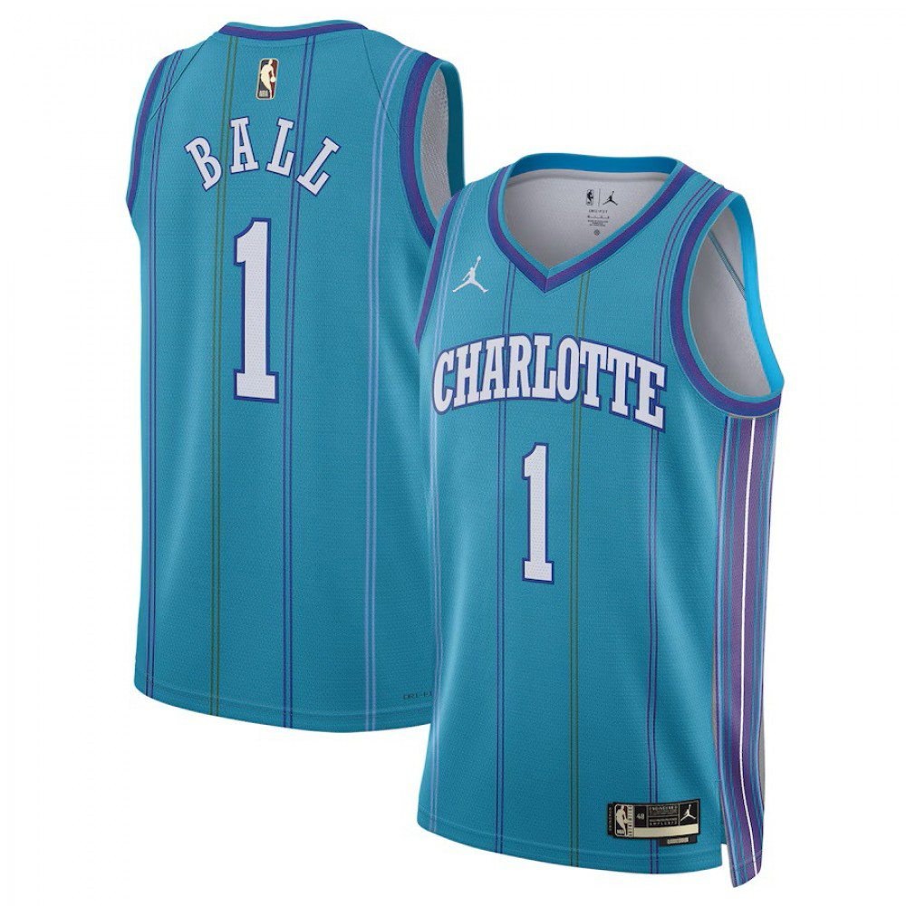 Jordan LaMelo Ball Charlotte Hornets Swingman Jersey Teal NBA Women Fan Wear
