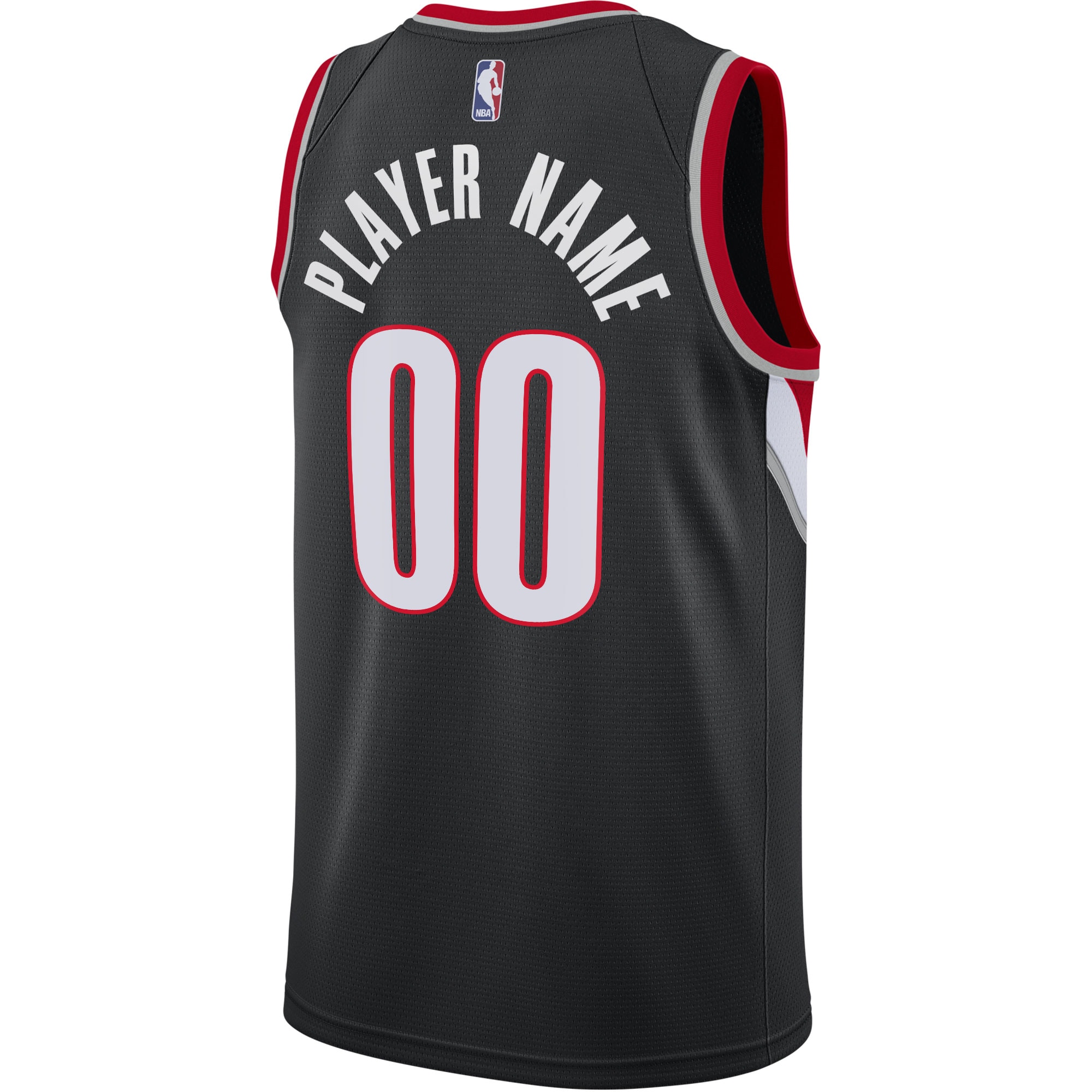 Portland Trail Blazers Swingman Jersey Black NBA Men Fan Wear Custom Number