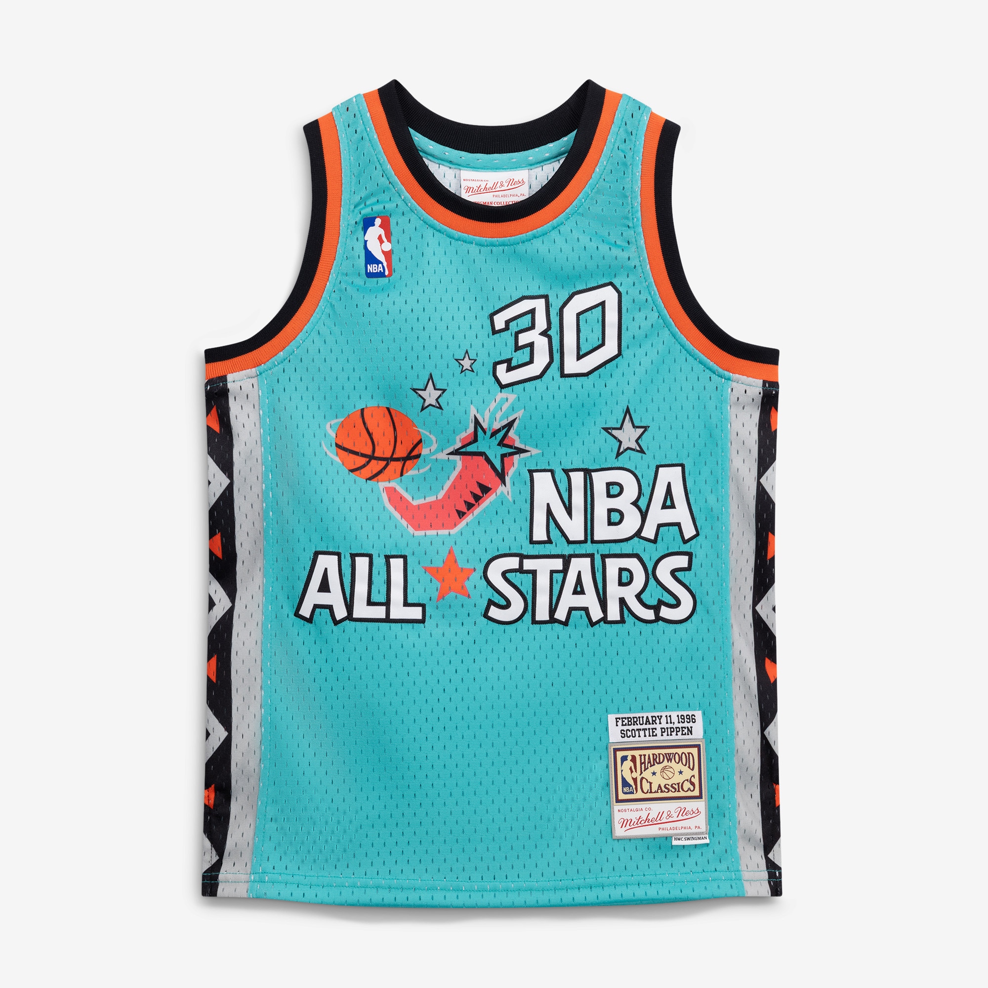 Scottie Pippen NBA All-Star Hardwood Classics Jersey Teal NBA Youth Fan Wear