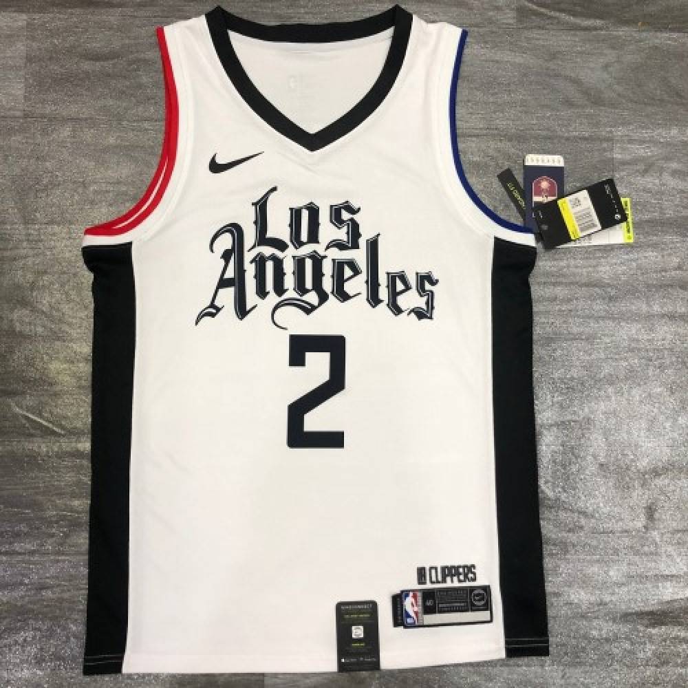 Kawhi Leonard Los Angeles Clippers Jersey White NBA Men Fan Wear Kawhi Leonard
