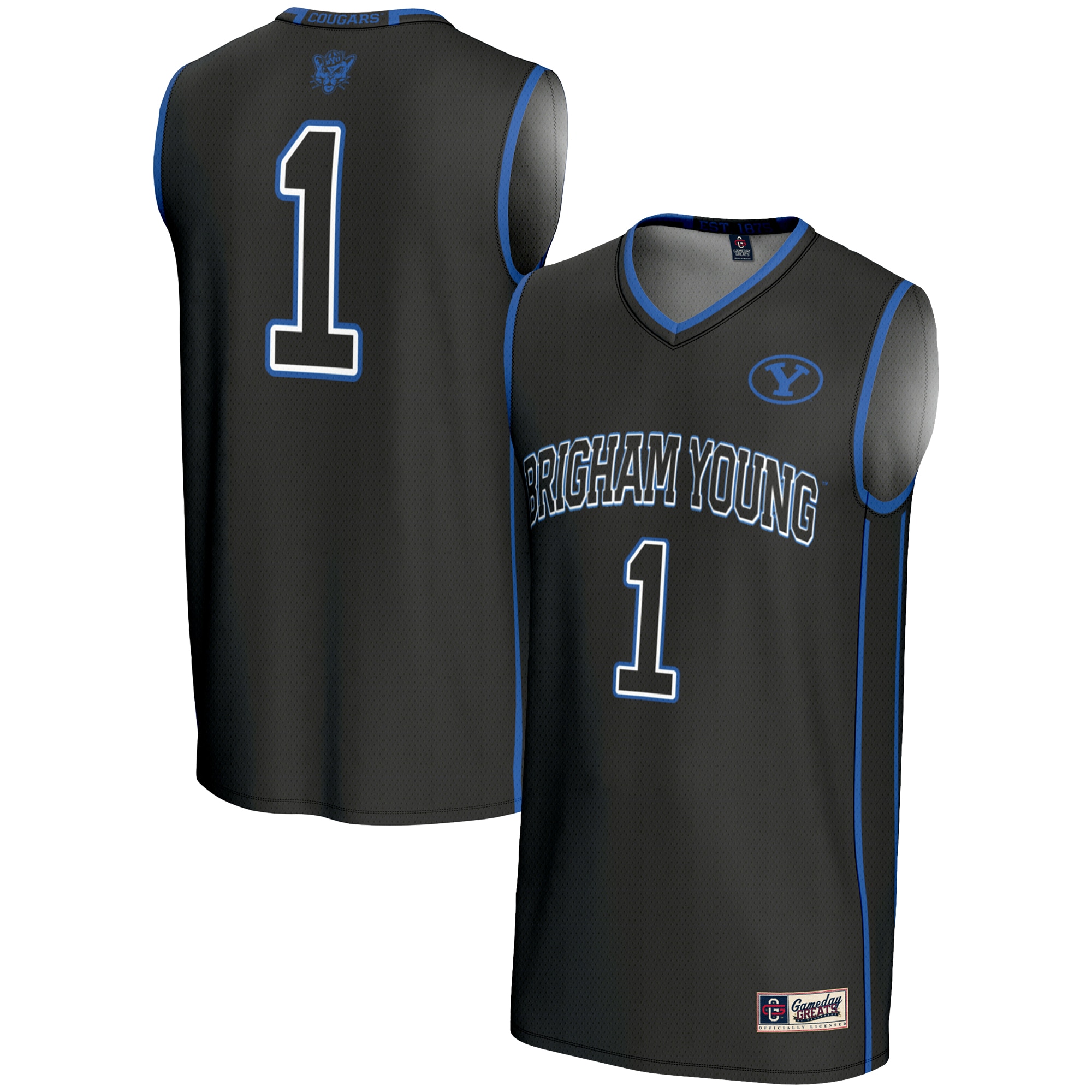 BYU Cougars NBA Jersey Black NBA Men Fan Wear
