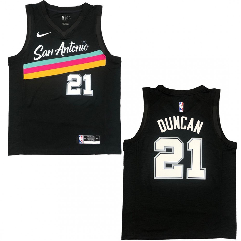 Tim Duncan San Antonio Spurs Swingman Jersey Black NBA Youth Fan Wear Tim Duncan