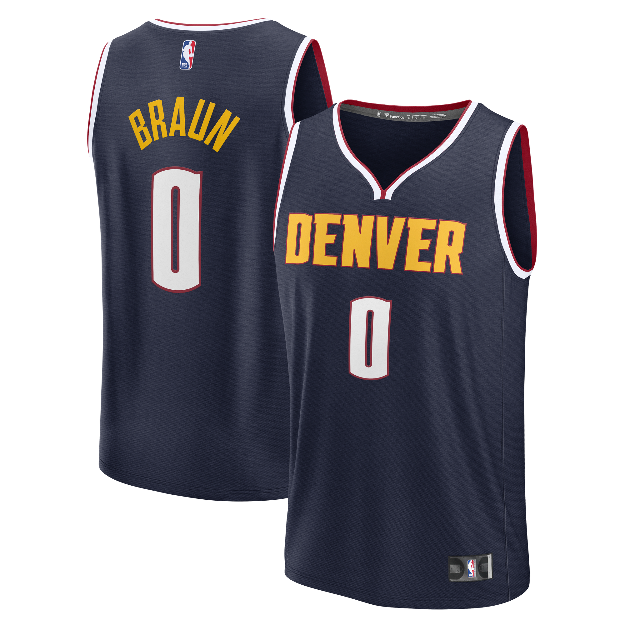 Christian Braun Denver Nuggets Fast Break Jersey Navy NBA Men Fan Wear