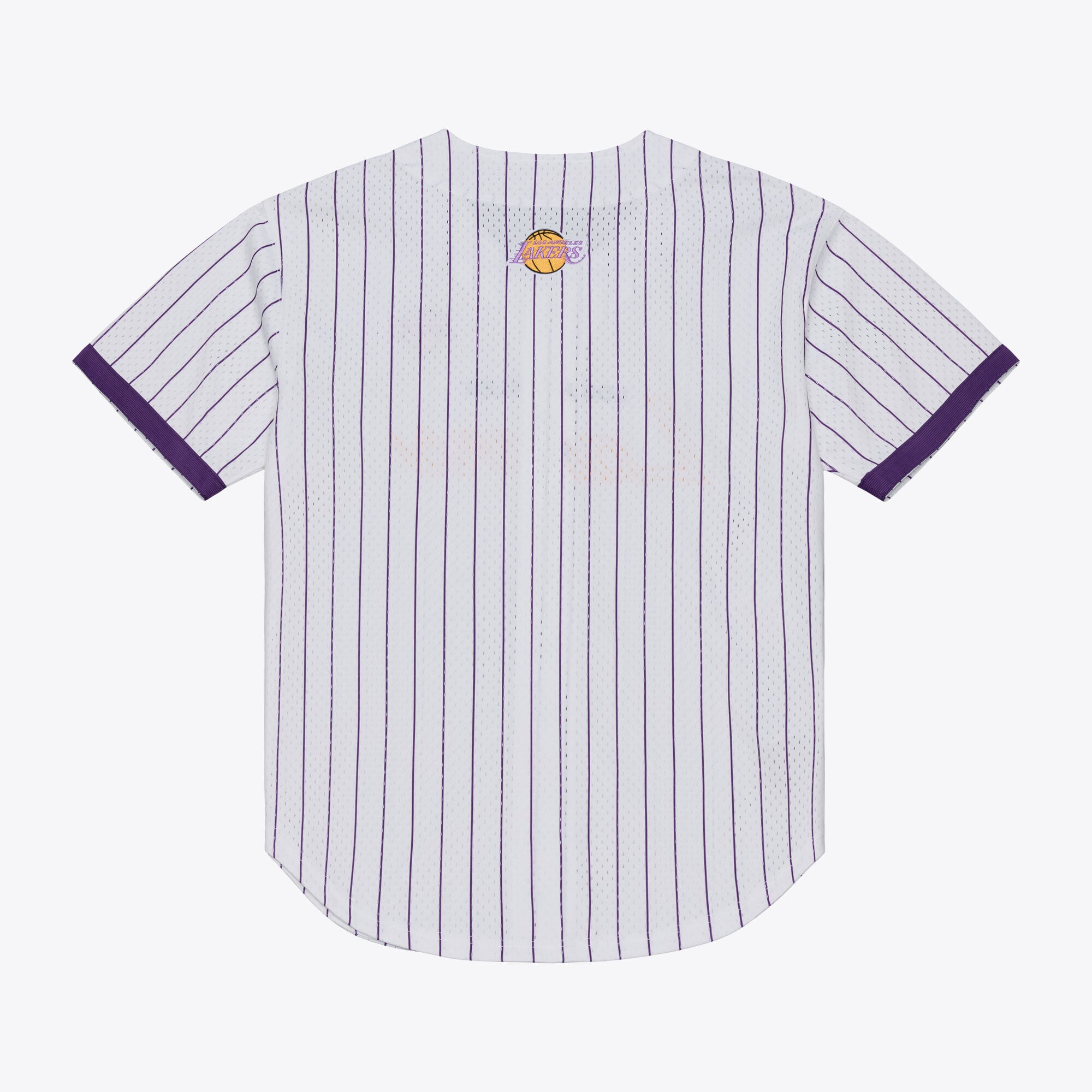 Full Button Head Los Angeles Lakers Jersey Pinstripe NBA Men Fan Wear