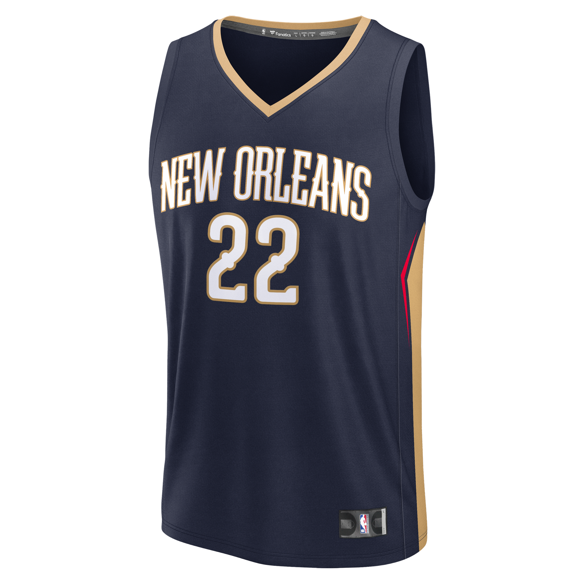 Derik Queen New Orleans Pelicans Fast Break Jersey Navy NBA Women Fan Wear Derik Queen