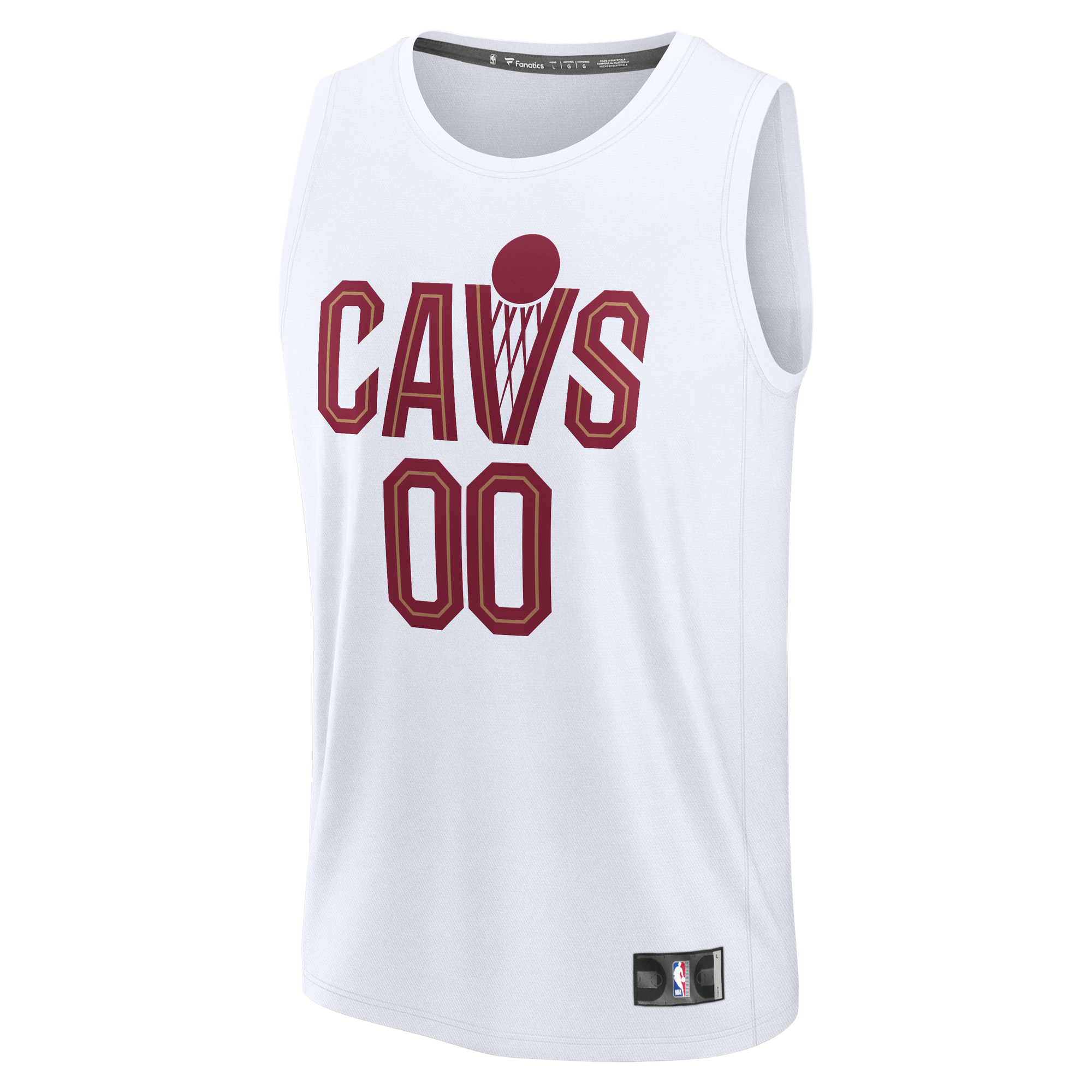 White Fastbreak Cleveland Cavaliers Custom Jersey White NBA Men Fan Wear Custom Number
