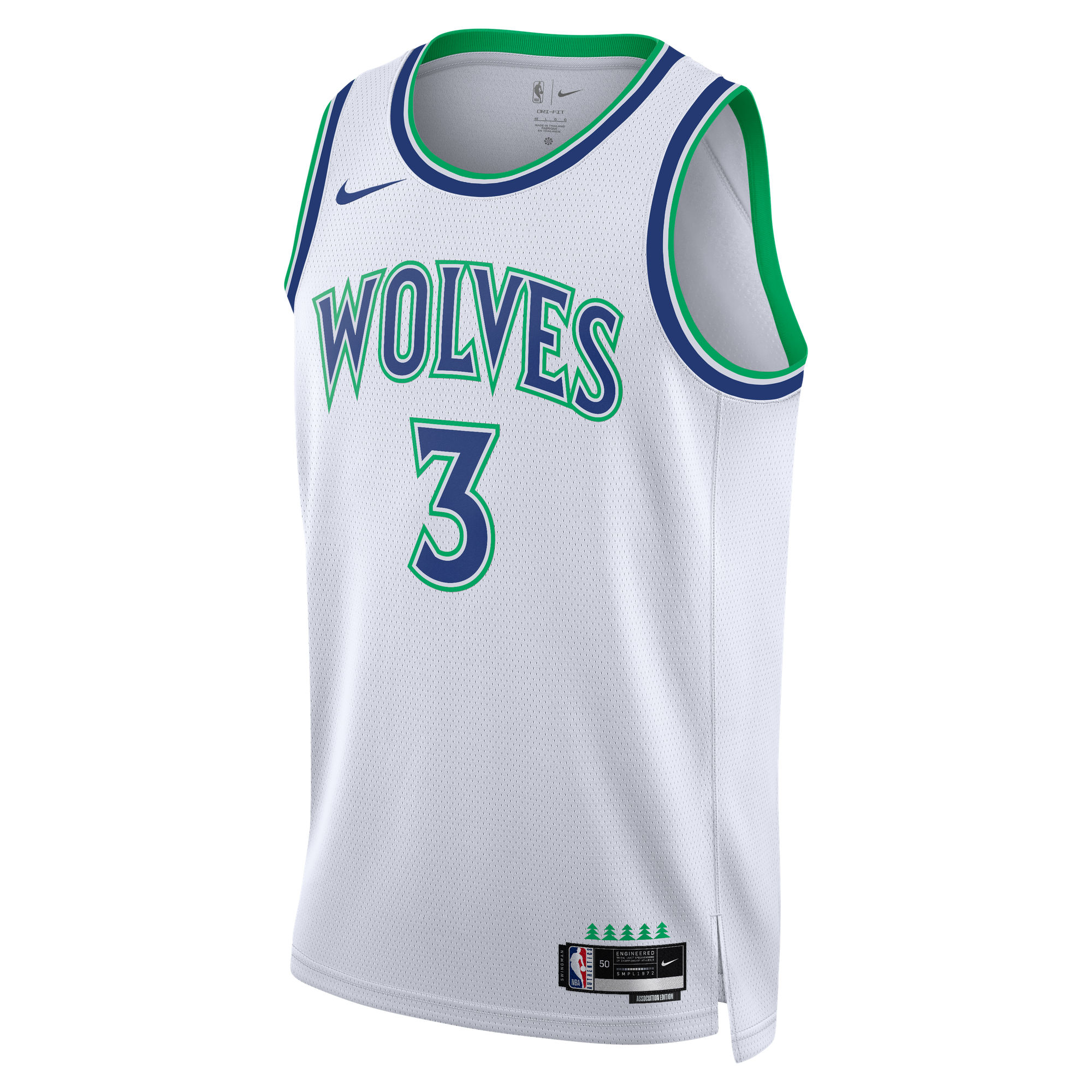 Jaden McDaniels Minnesota Timberwolves Swingman Jersey White NBA Men Fan Wear Jaden McDaniels