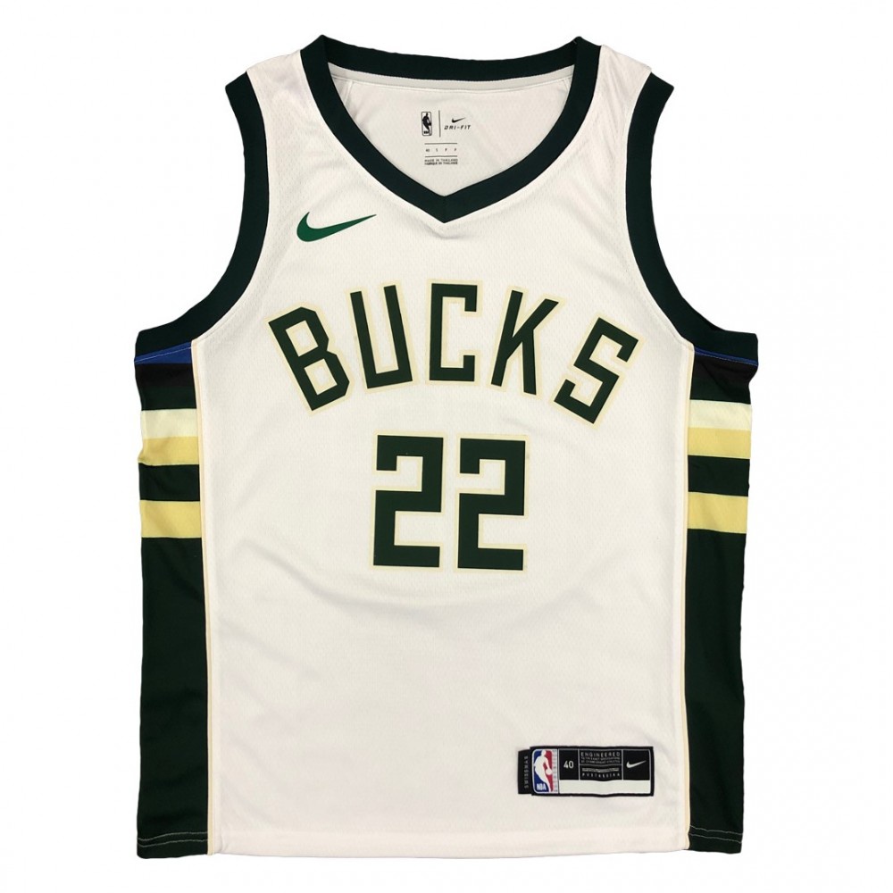 Khris Middleton Milwaukee Bucks Association Edition Jersey White NBA Men Fan Wear