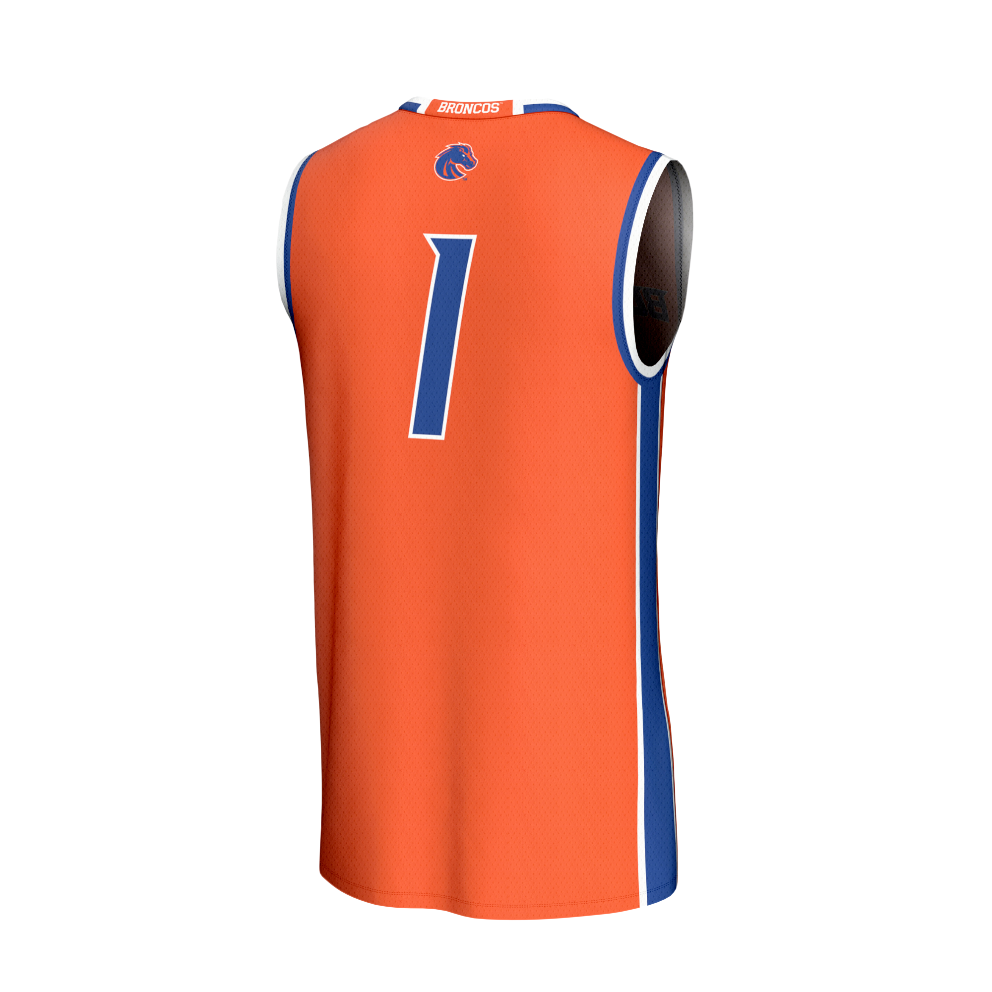 Boise Broncos Collegiate NBA Jersey Orange NBA Men Fan Wear Boise Broncos Collegiate