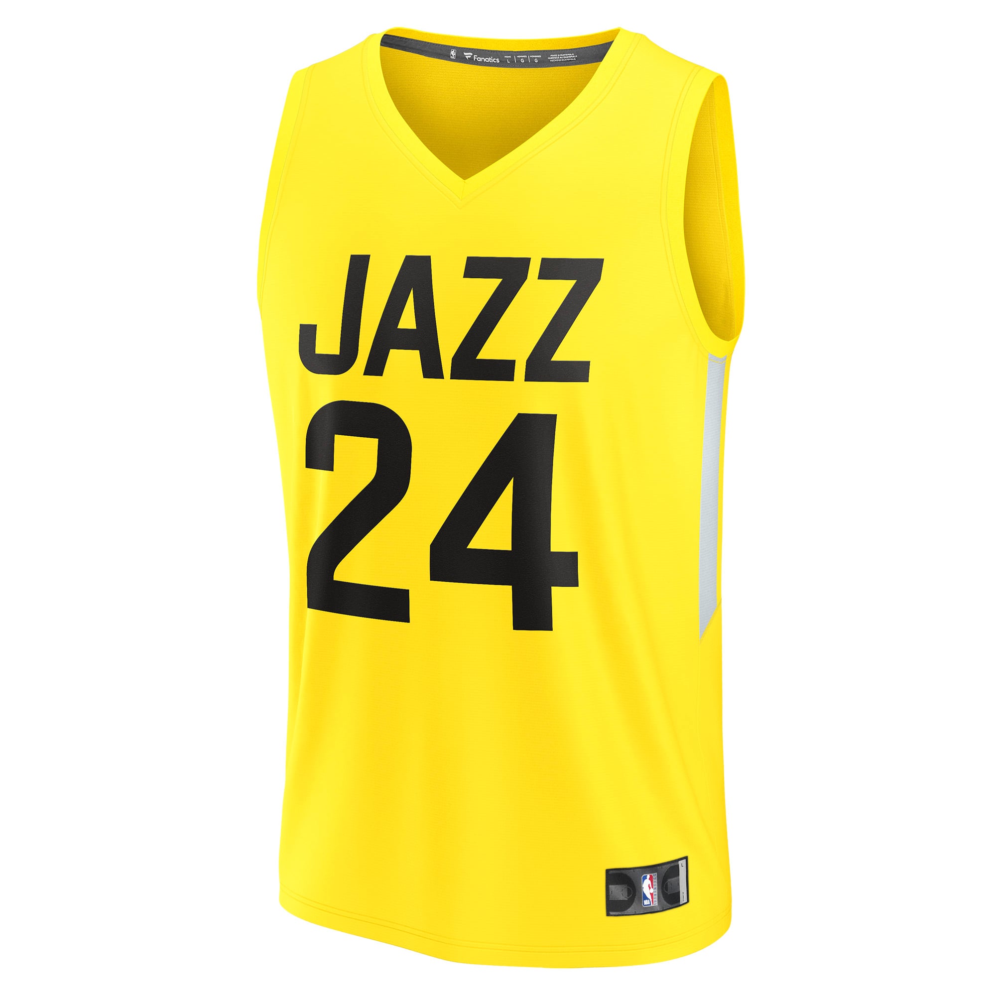 Walker Kessler Utah Jazz Jersey Yellow NBA Women Fan Wear