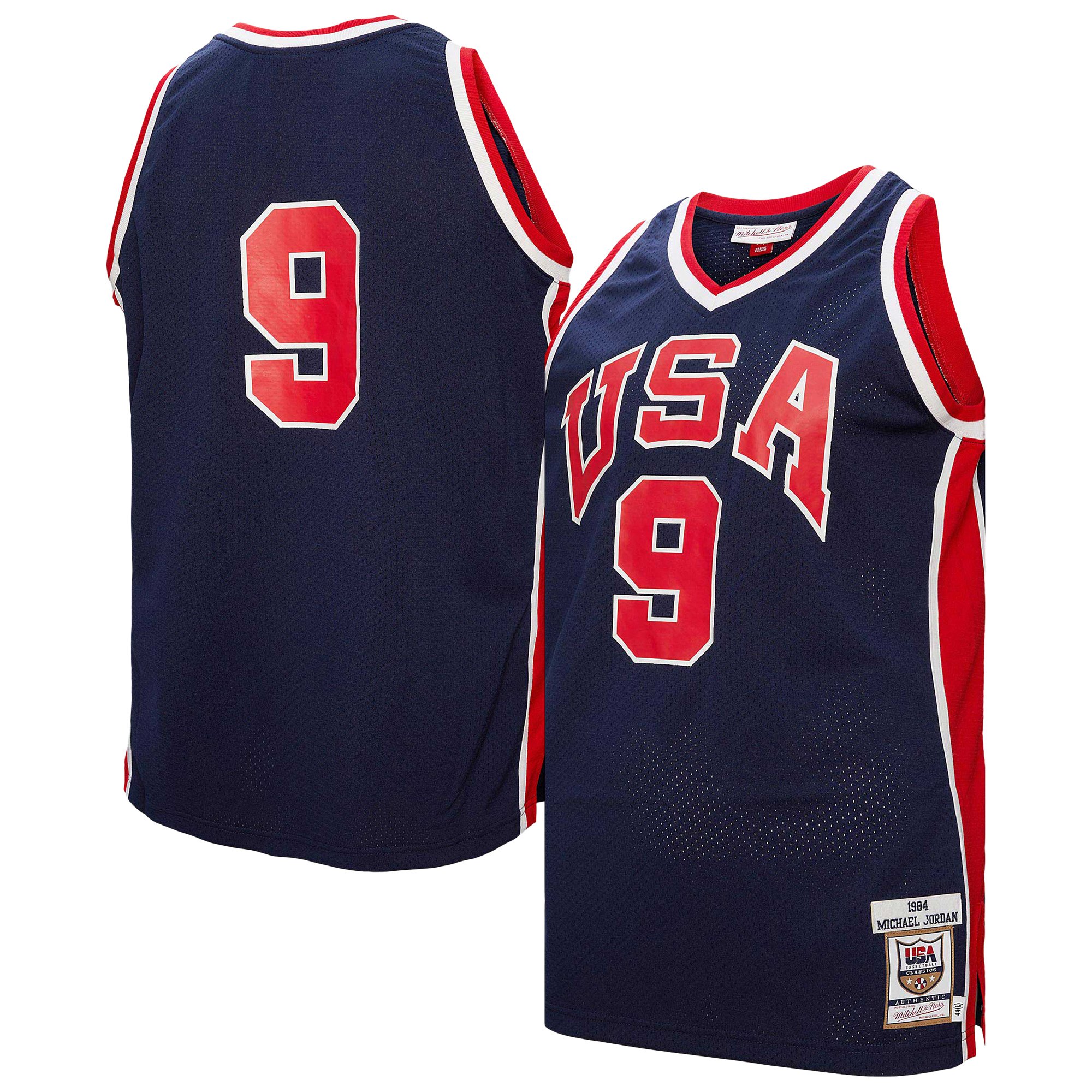 Michael Jordan USA Jersey Navy NBA Men Fan Wear