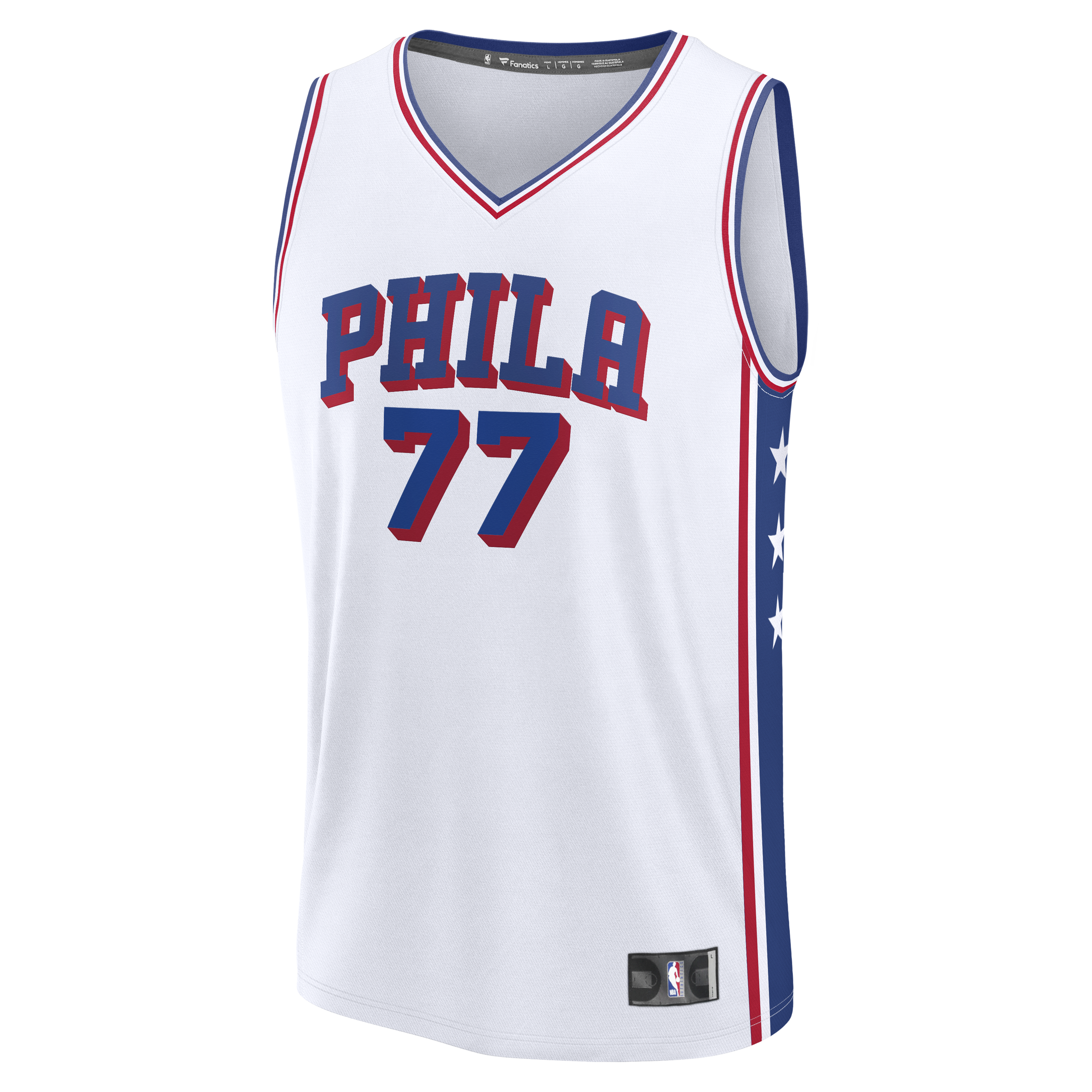 VJ Edgecombe Philadelphia 76ers Association Edition Jersey White NBA Men Fan Wear