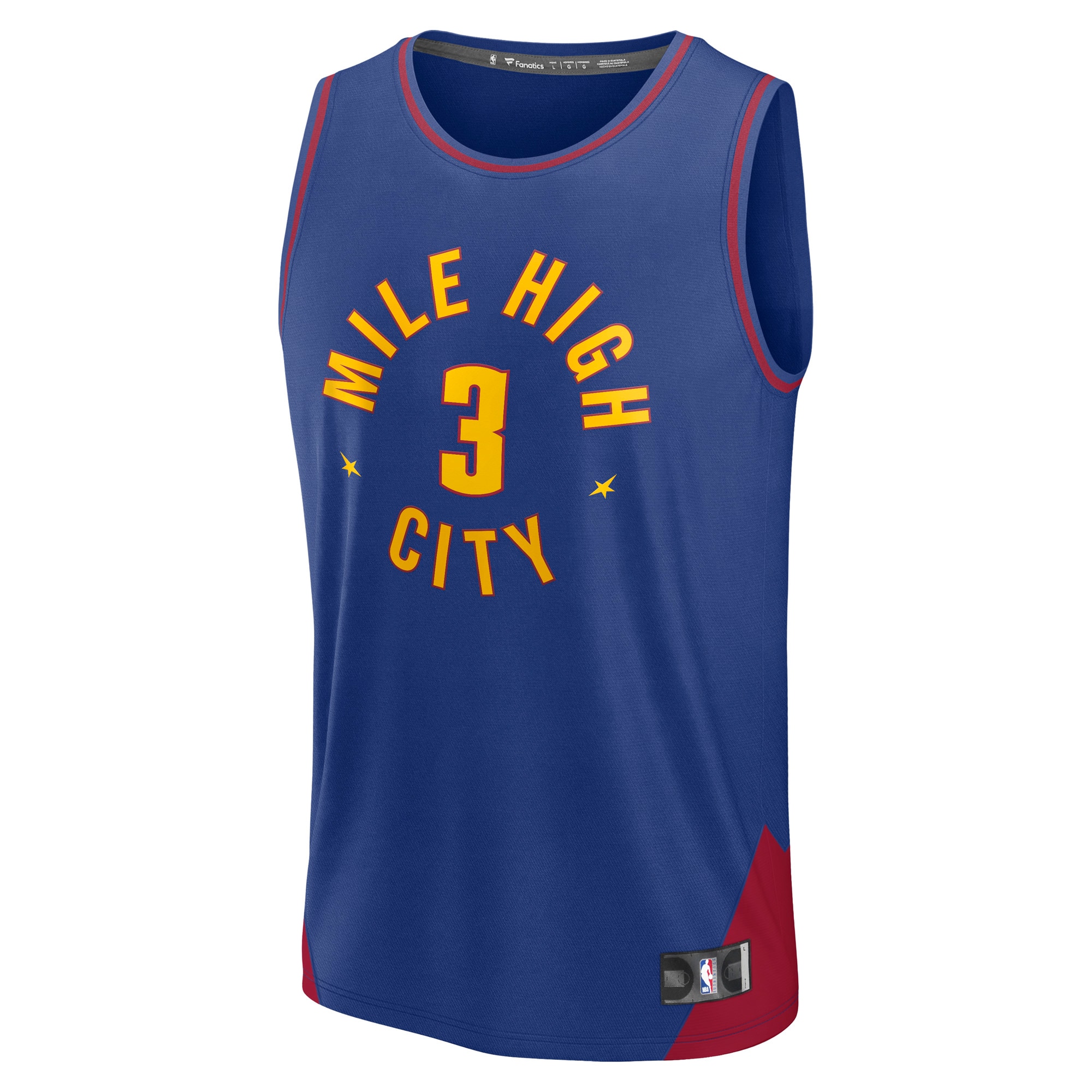 Julian Strawther Denver Nuggets Fast Break Jersey Blue NBA Men Fan Wear