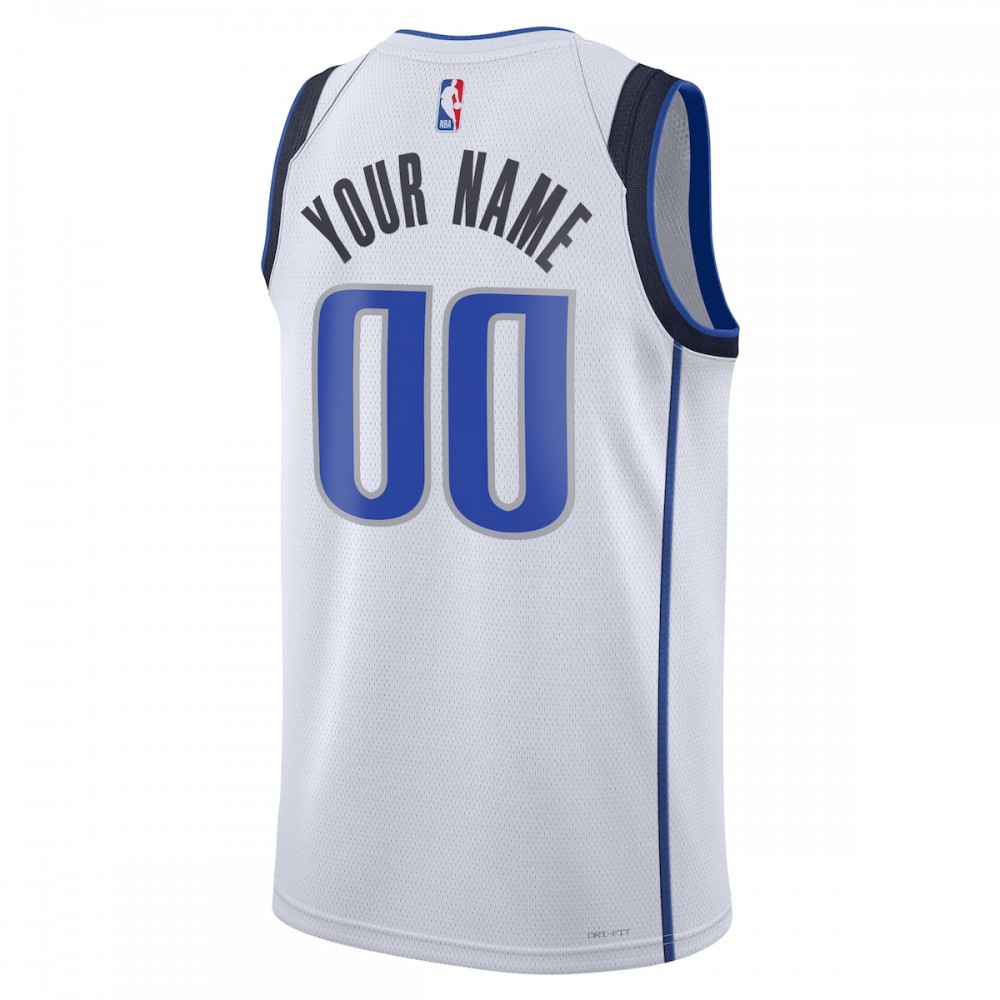 Dallas Mavericks Association Edition Jersey White NBA Men Fan Wear Custom Number