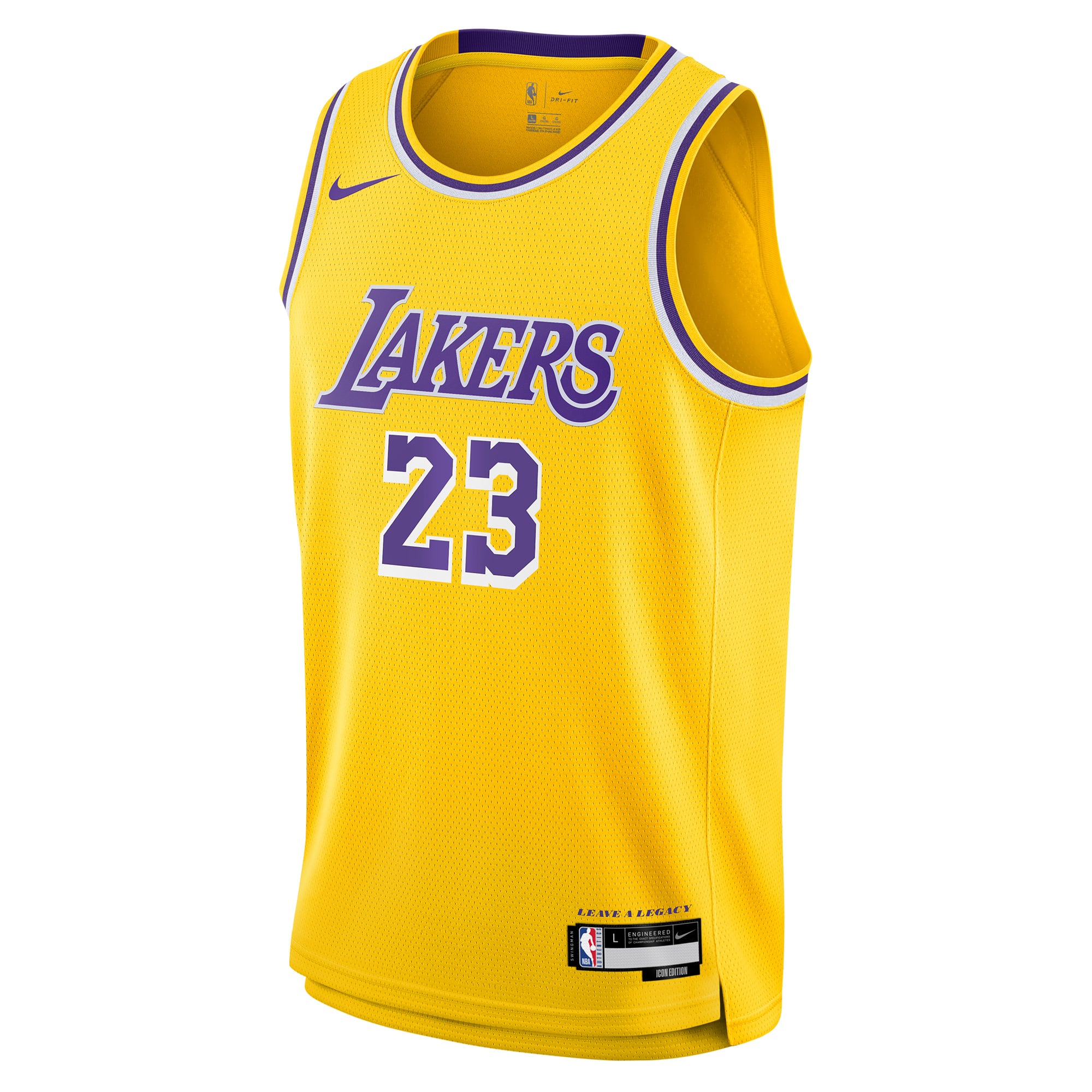 LeBron James Los Angeles Lakers Icon Edition Jersey Gold NBA Youth Fan Wear