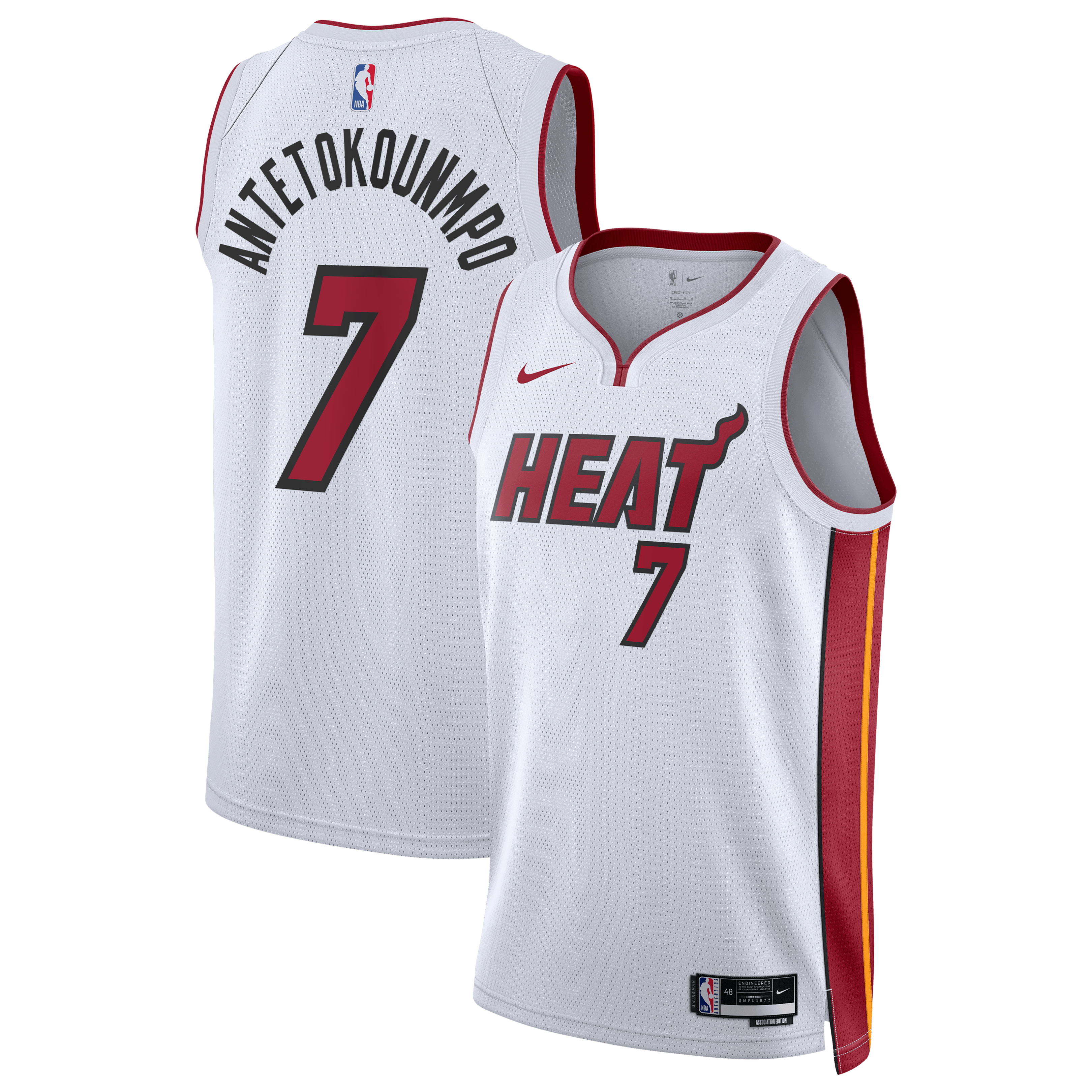 Giannis Antetokounmpo Miami Heat Association Edition Jersey White NBA Men Fan Wear
